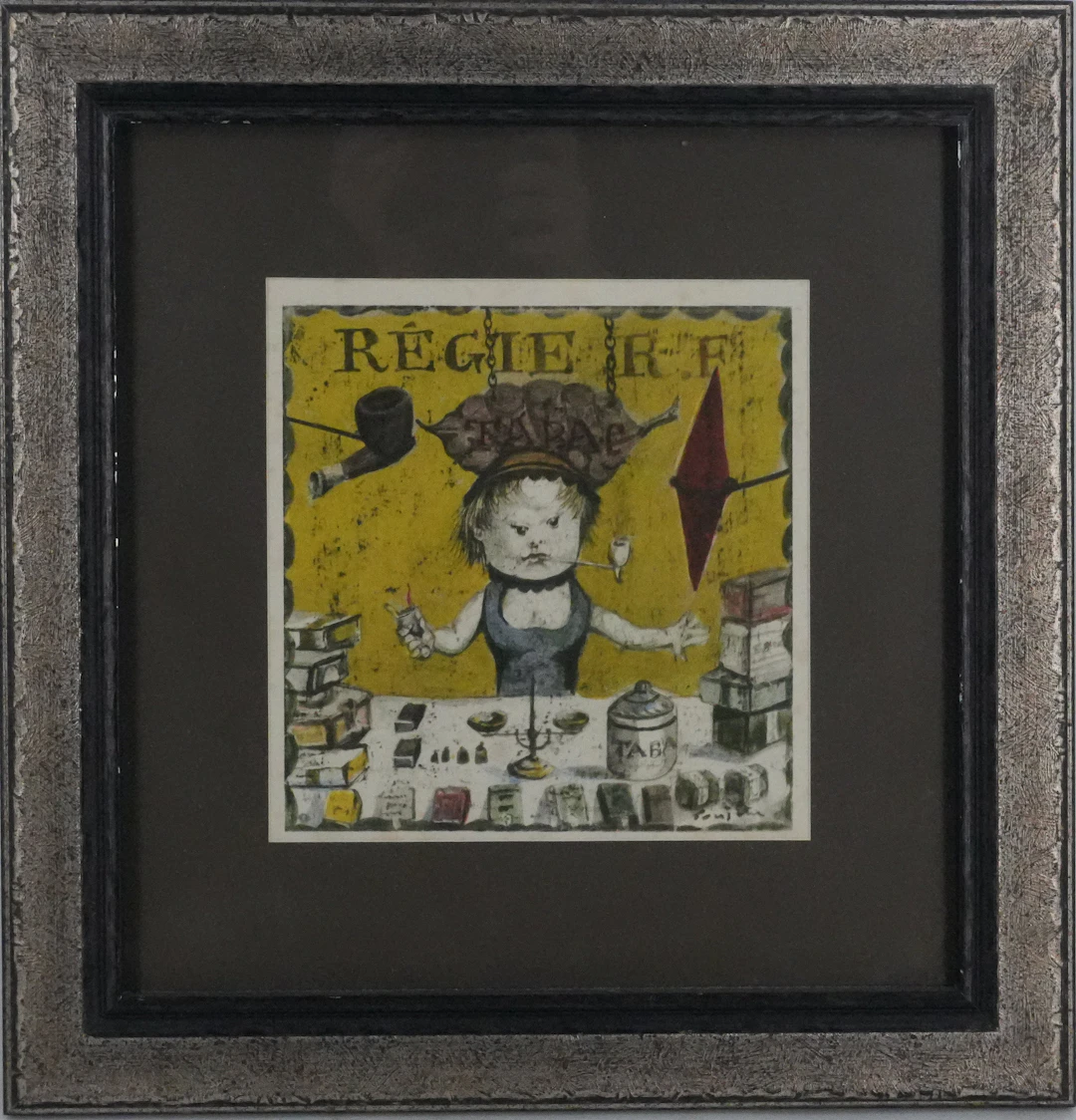 Tsuguharu FOUJITA : La régie, Lithographie signée