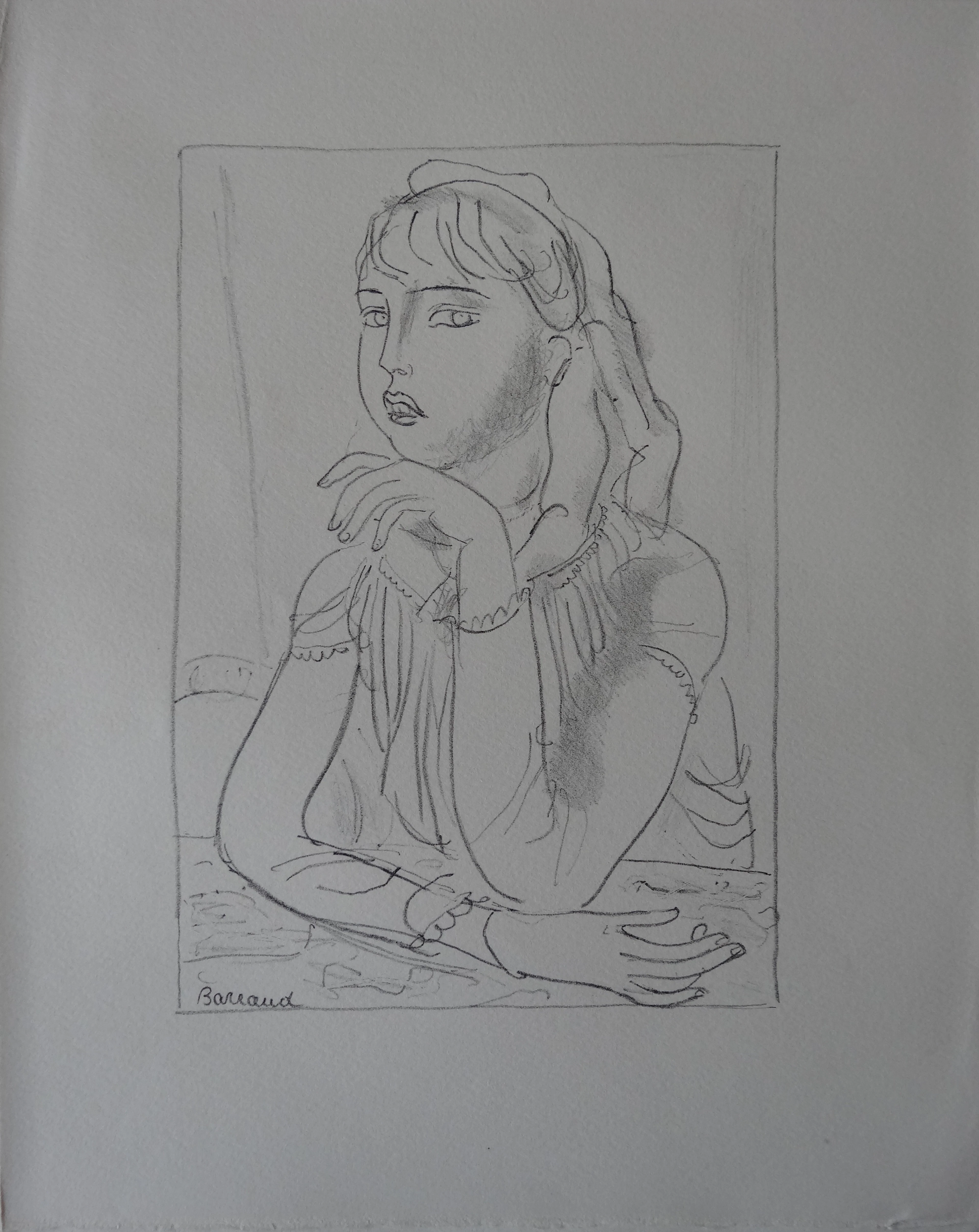 Maurice BARRAUD : Femme au comptoir, 1930 - Lithographie signée
