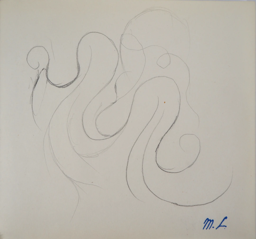 Marie LAURENCIN : Etude d’ornement, Dessin original signé