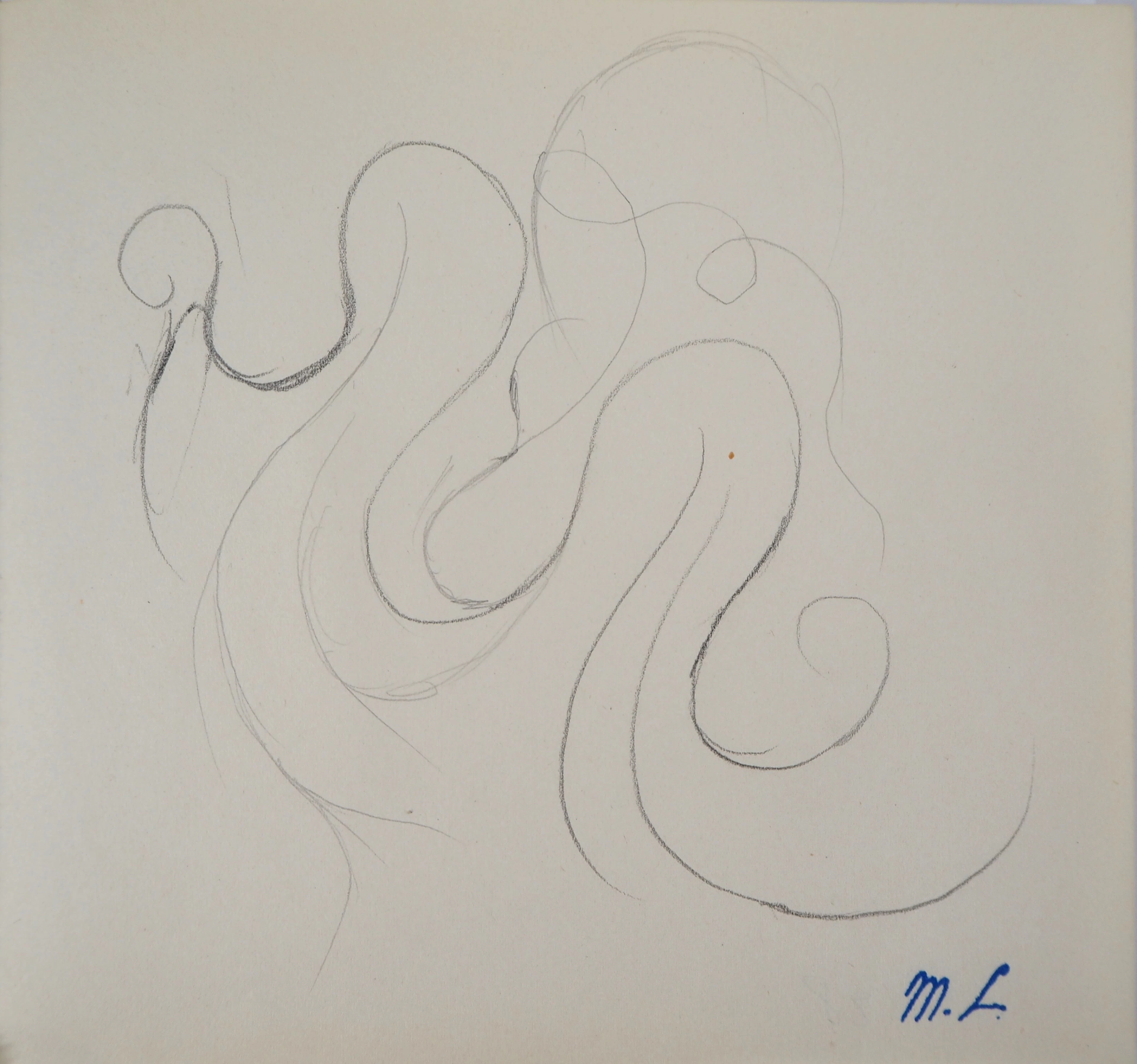 Marie LAURENCIN : Etude d’ornement, Dessin original signé