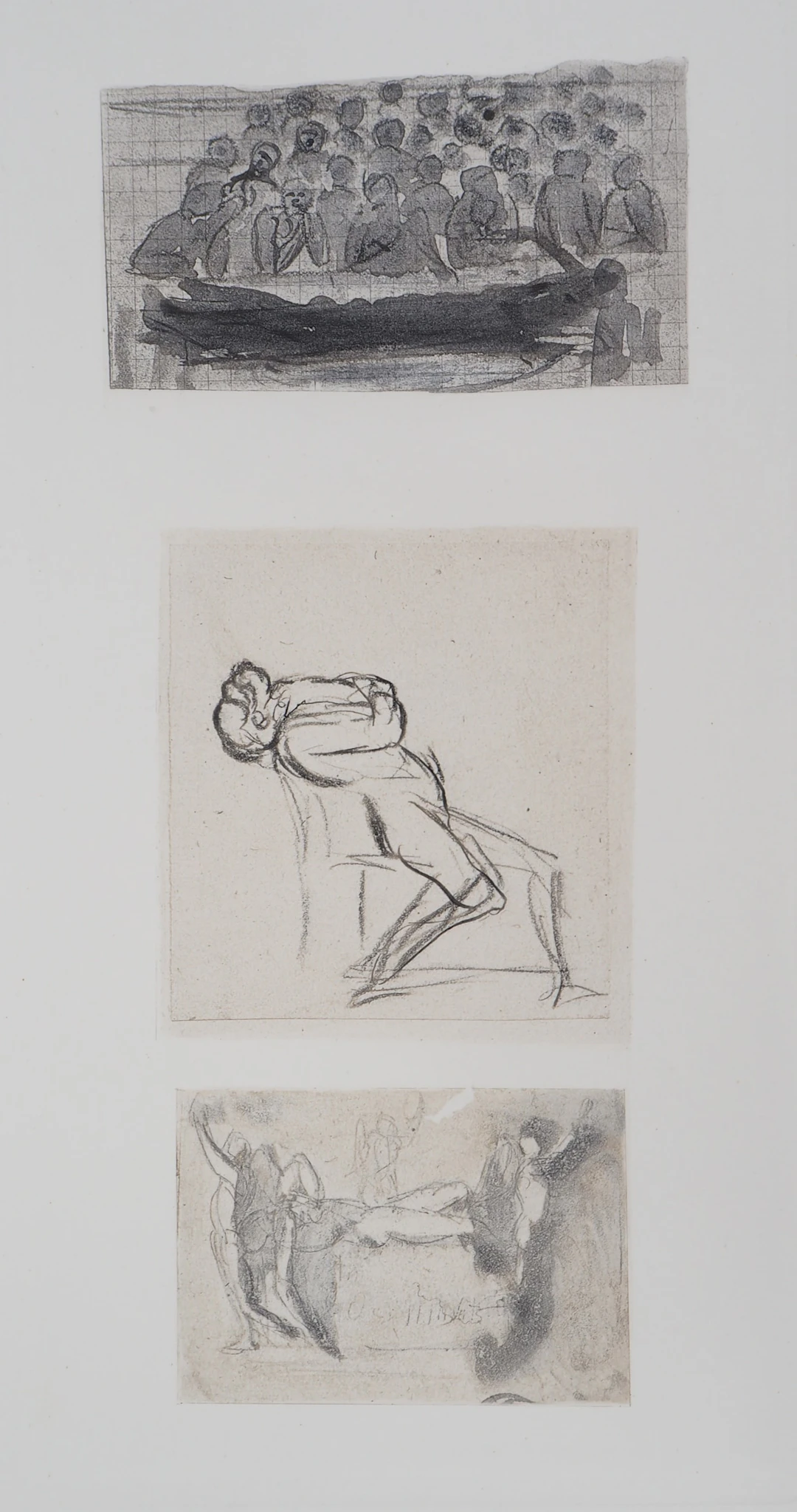 Auguste RODIN : Trois dessins, Gravure