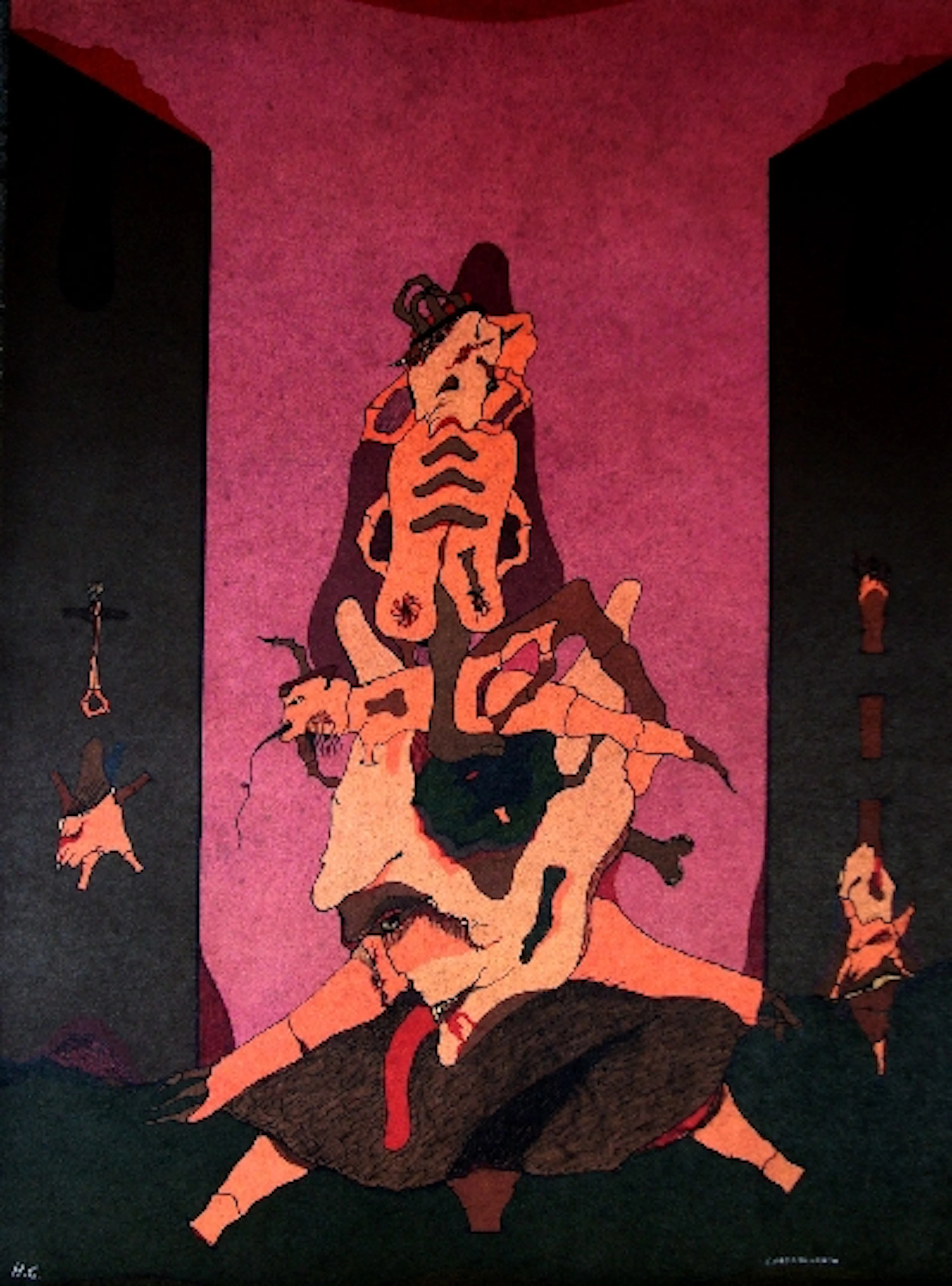 Jorge CAMACHO - Cenizas-9, 1974, Lithographie signée