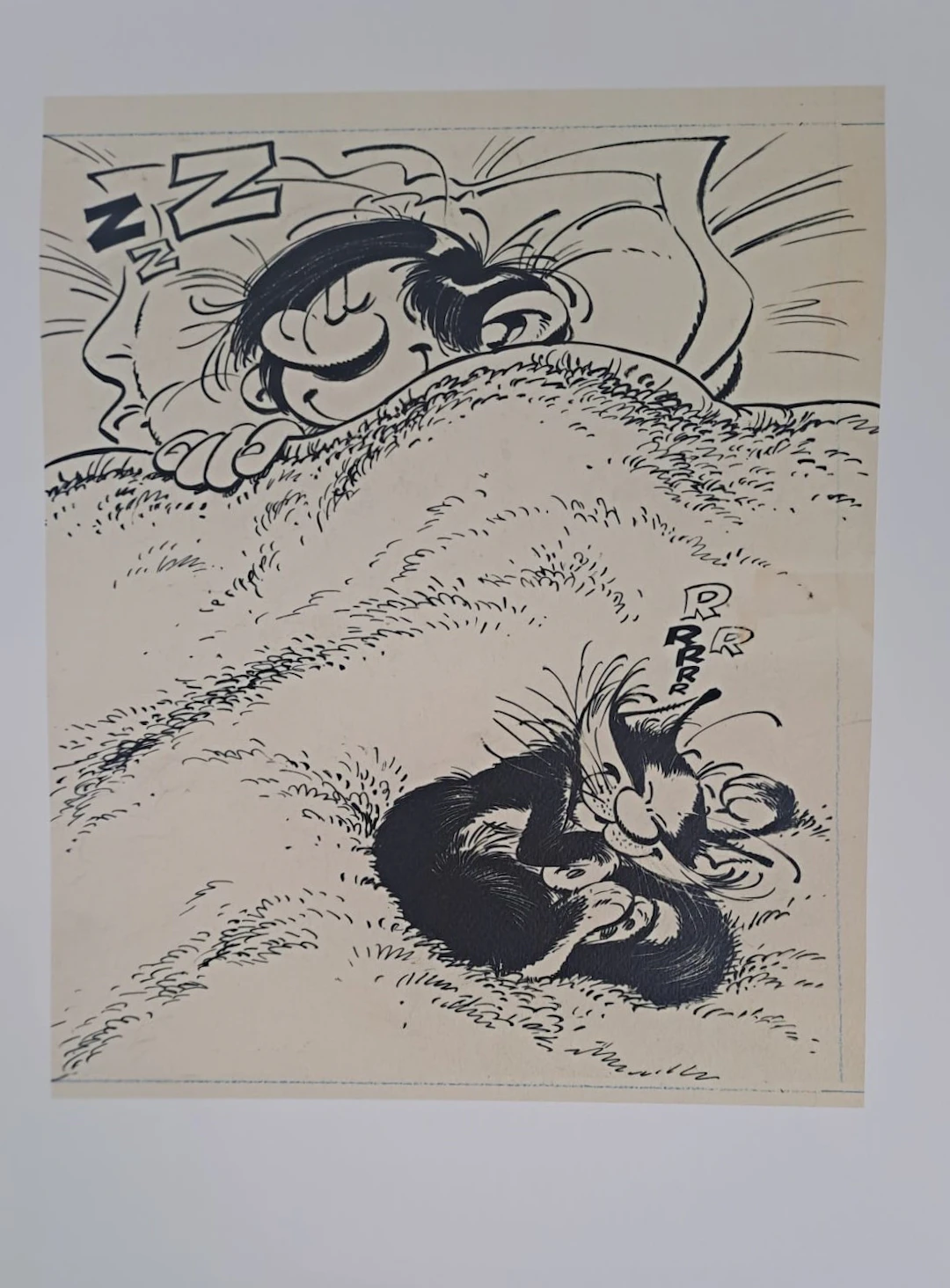 Franquin - Gaston, le chat et la sieste - Affiche