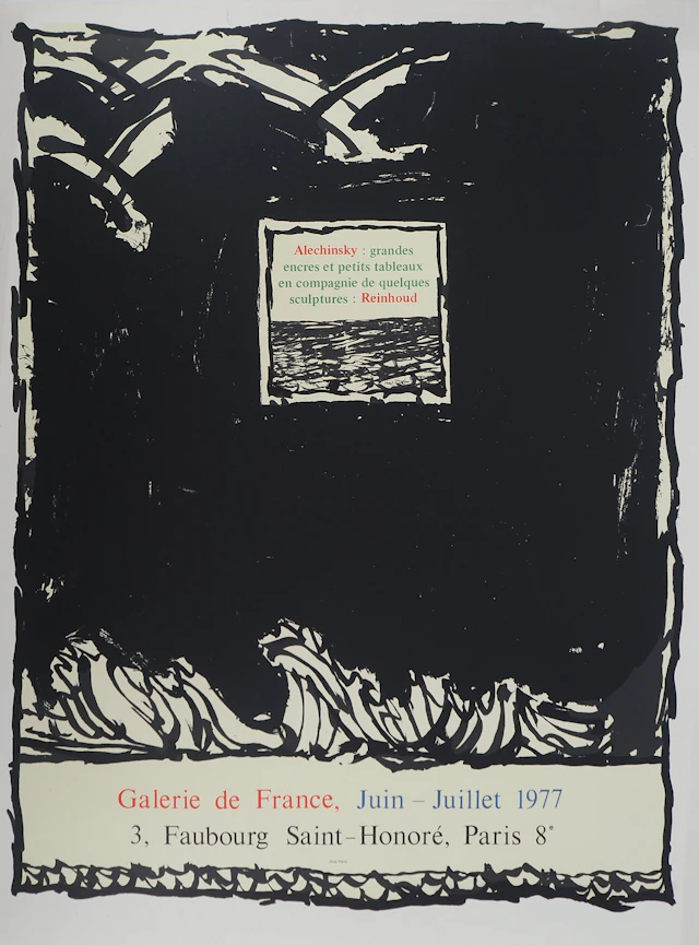 Pierre ALECHINSKY : Forêt noire, Affiche en lithographie originale