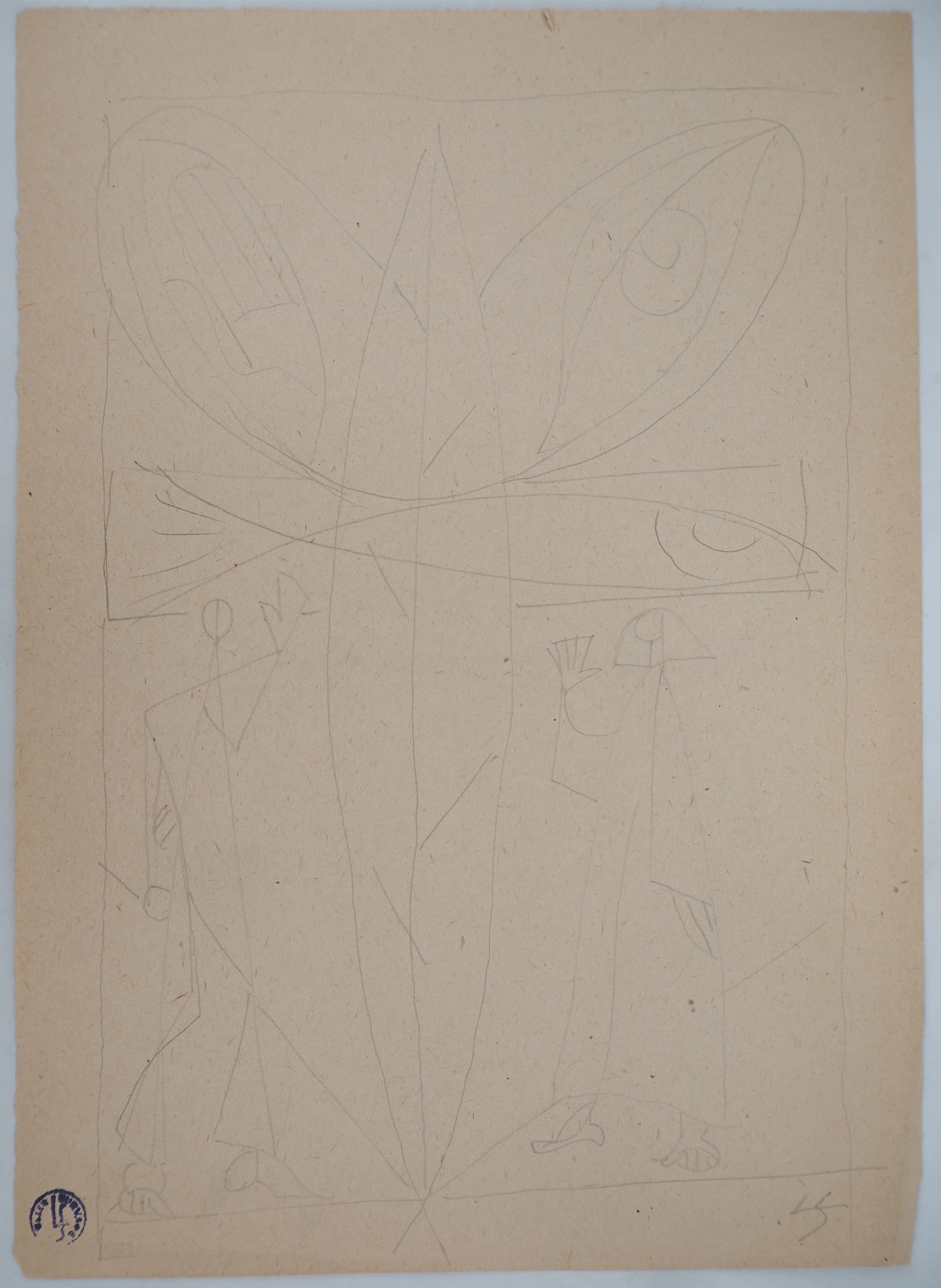 Léopold SURVAGE - Hommage surréaliste à la Nature - Dessin original, Signé