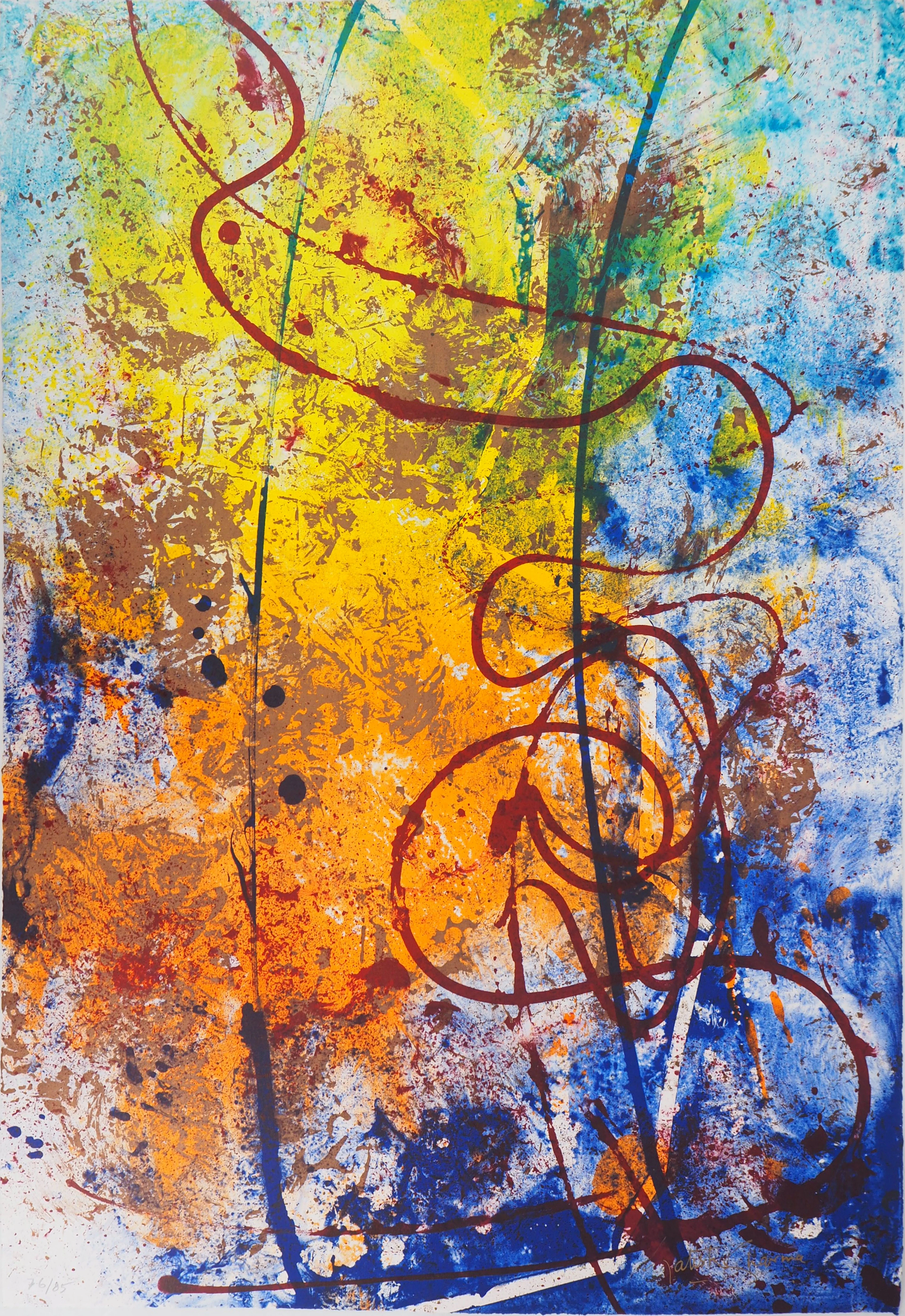 Satish SHARMA - Aurore - Lithographie signée à l’encre