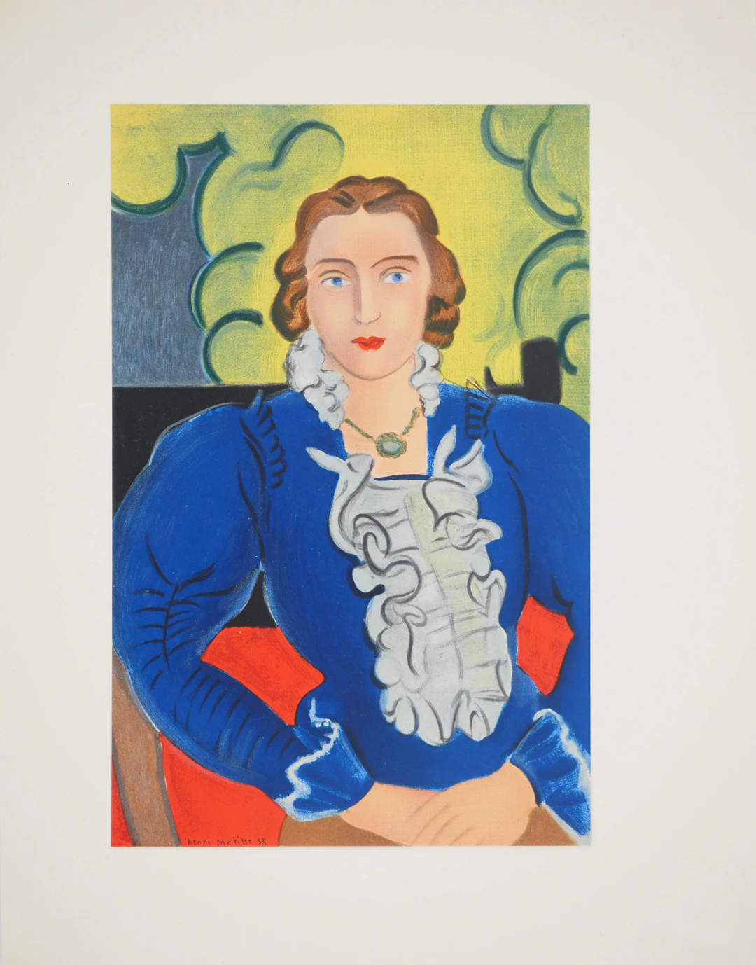 Henri MATISSE : La blouse bleue, Lithographie signée