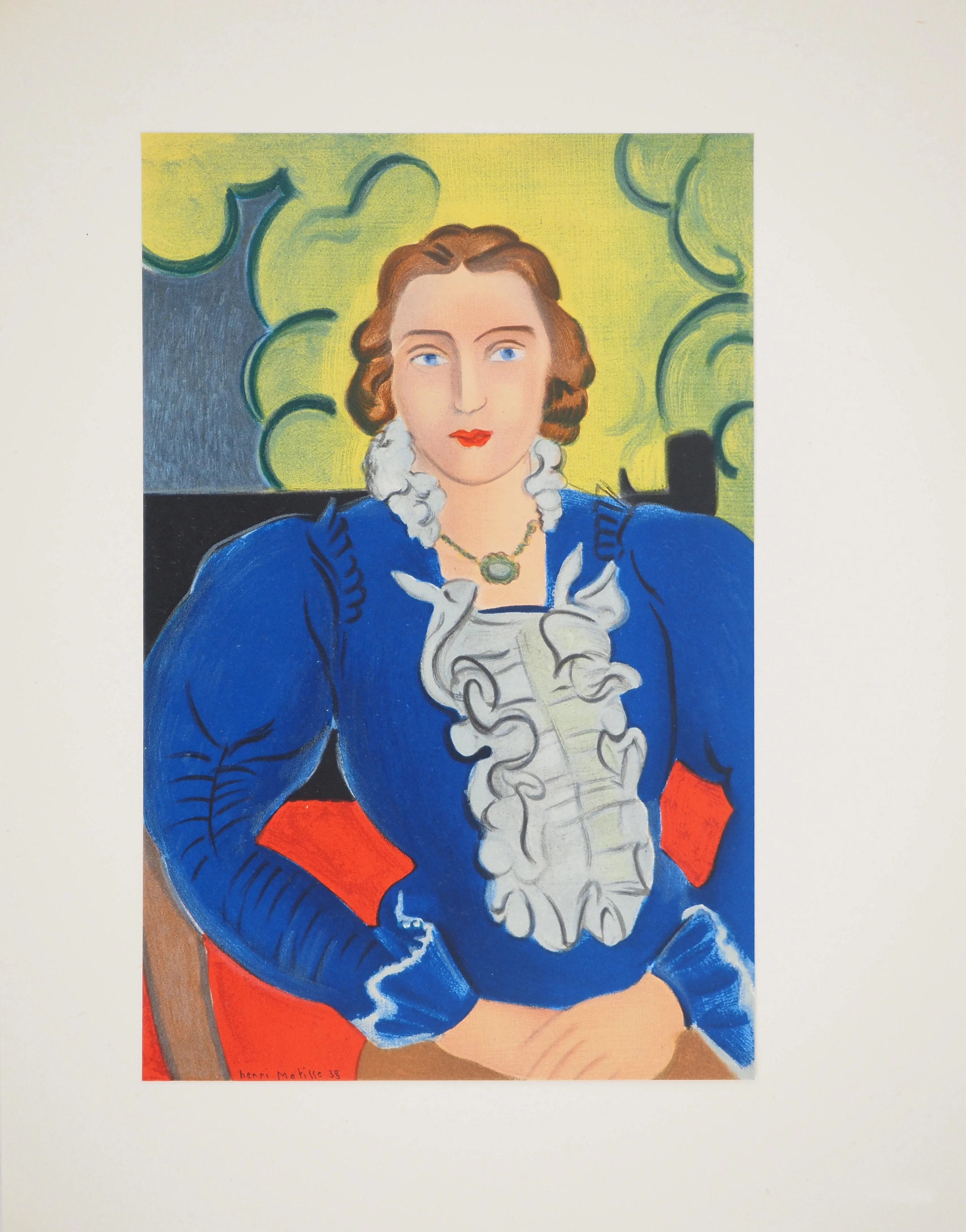 Henri MATISSE : La blouse bleue, Lithographie signée