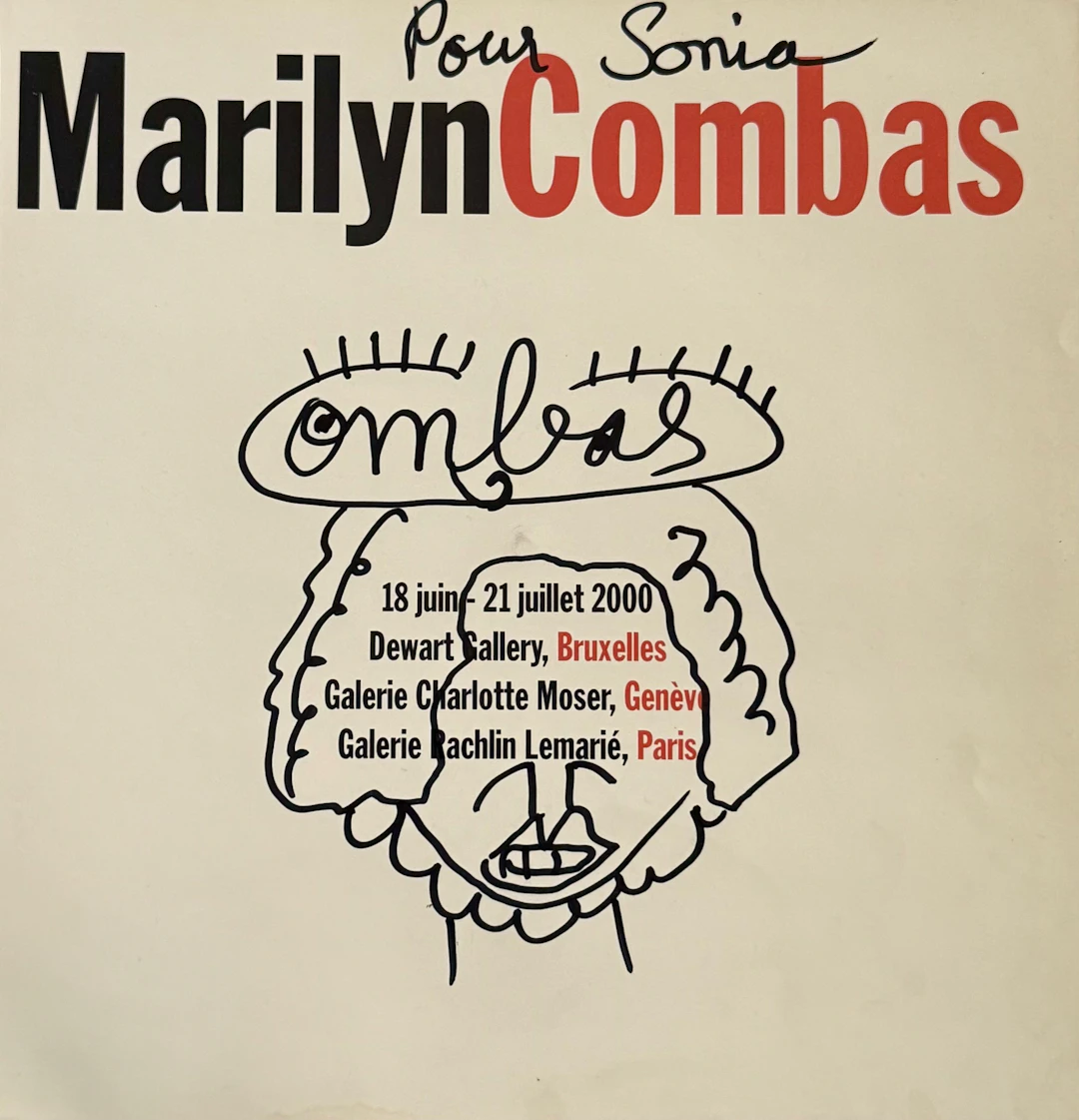 Robert Combas - Marilyn - 2000 - Dessin dédicac signé