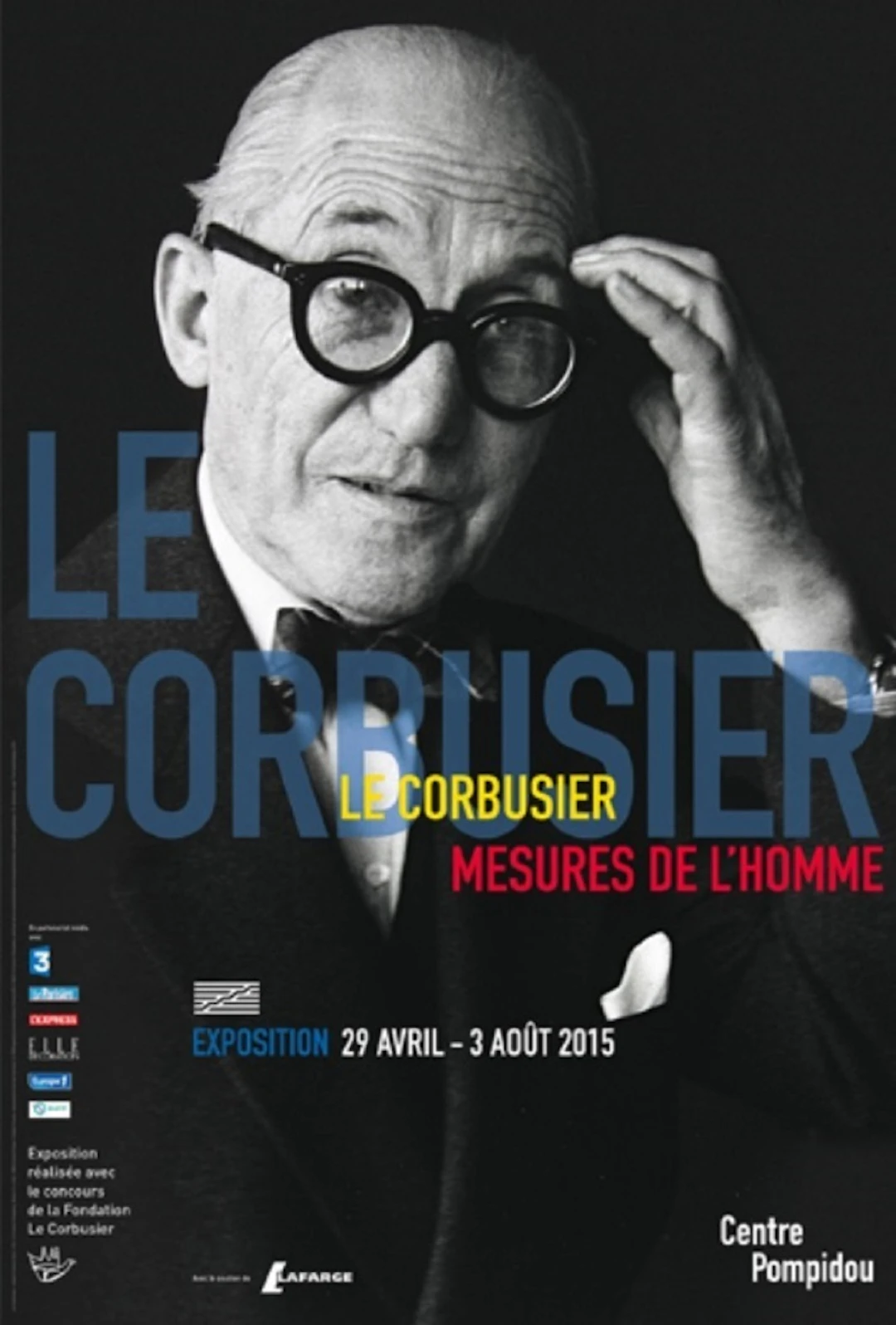 Le Corbusier - Affiche originale d’exposition - Mesures de l’homme