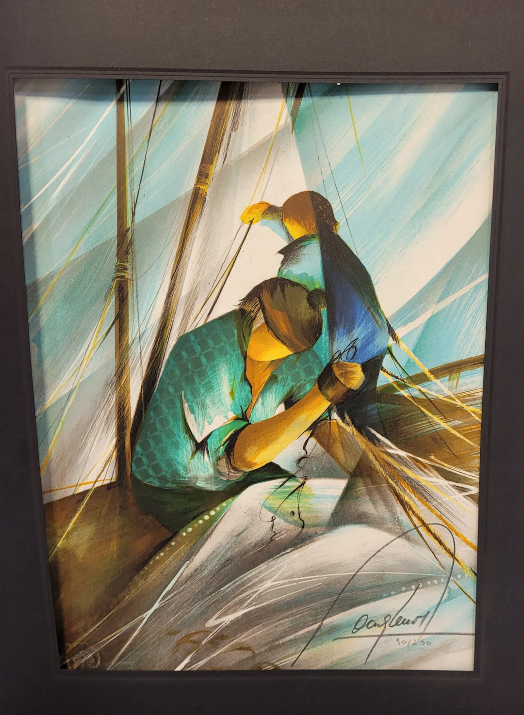 Raymond POULET - Les Vieux métiers : le voilier, 1975 - Lithographie