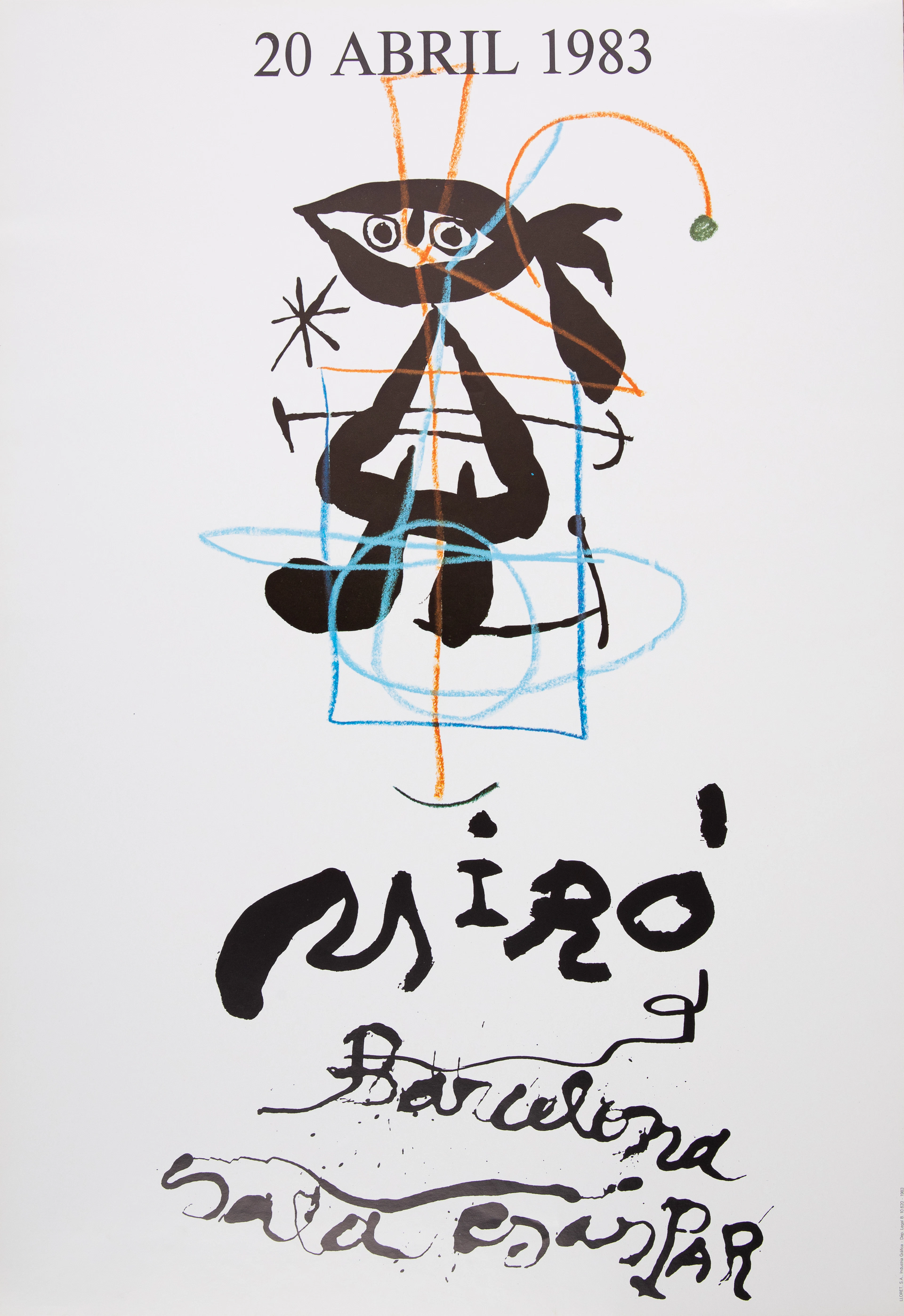 Joan MIRO : Exposition (Sala Gaspar 1983) - Affiche originale signée