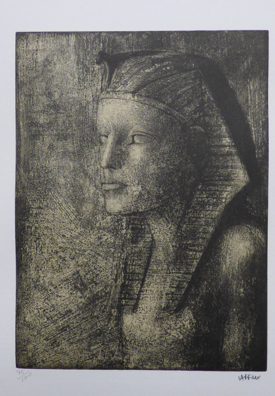 Pierre LAFFILLÉ - Toutankhamon, 1992 - Lithographie originale signée au crayon