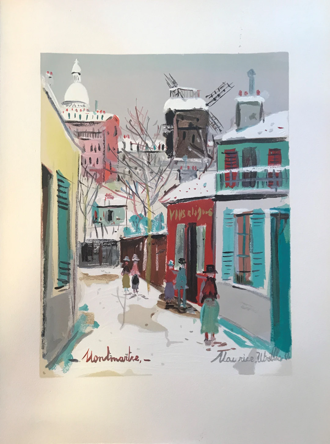 Maurice UTRILLO (d’après) - Montmartre, 1965 - Bois gravé signé dans la planche