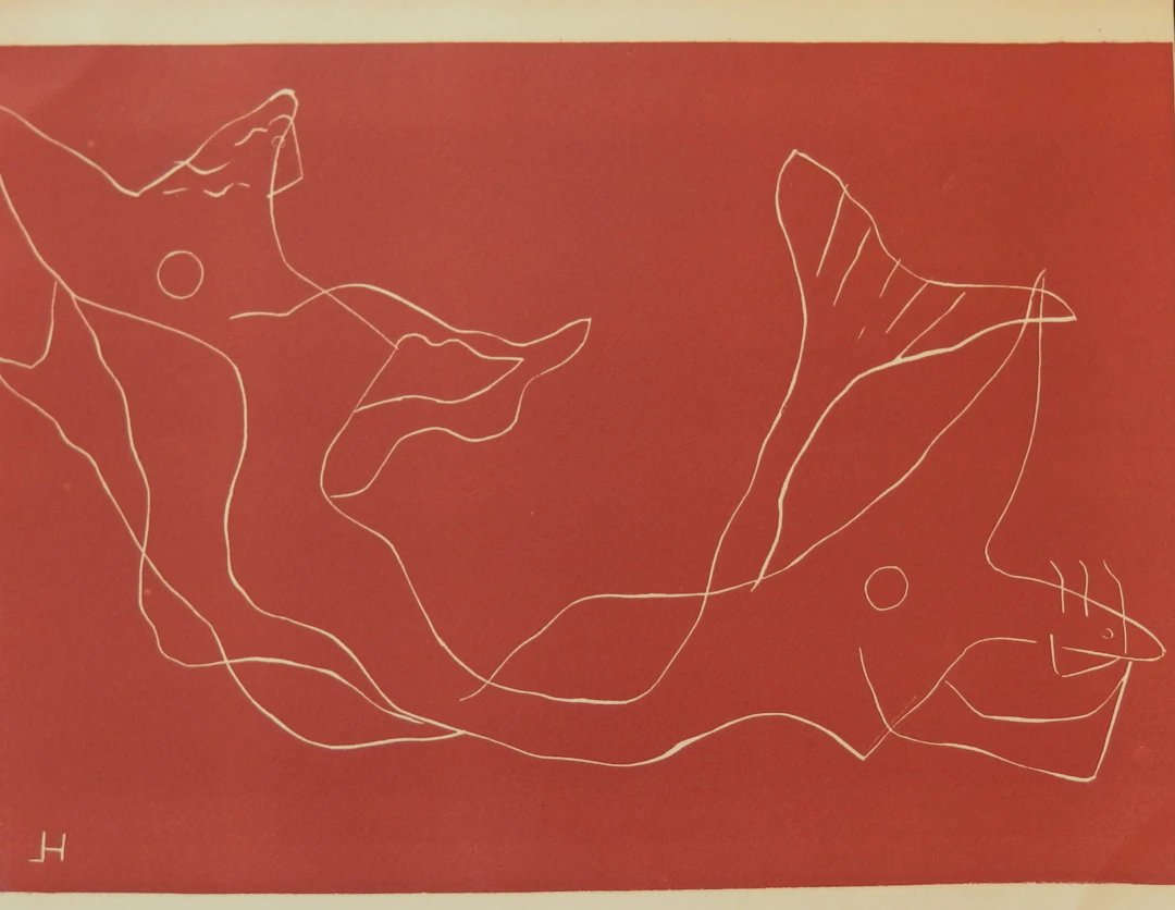 Henri LAURENS : Deux sirènes, 1959 - Gravure originale, signée