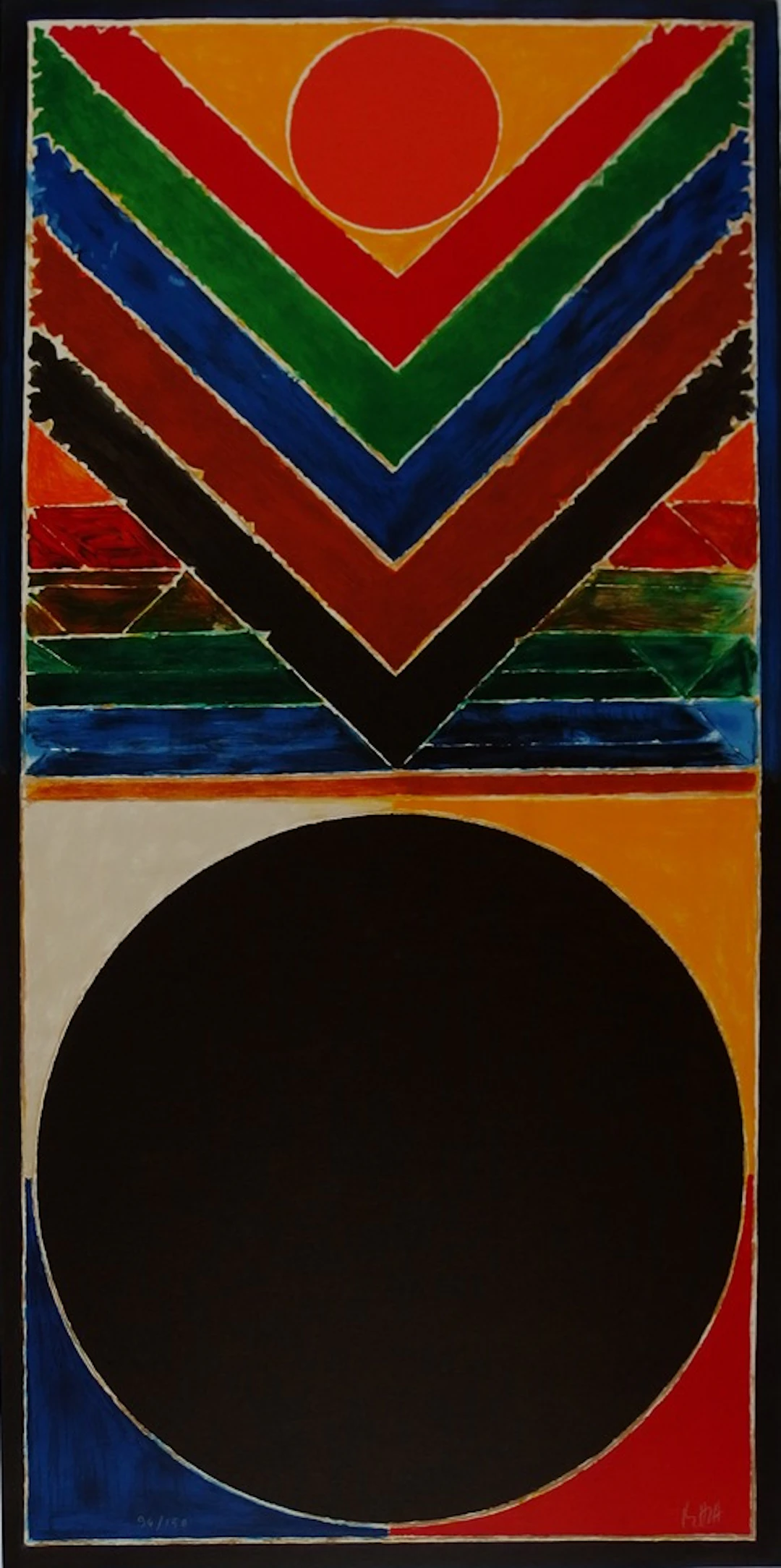 Sayed Haider RAZA - Arbre et Bindu, Lithographie originale signée
