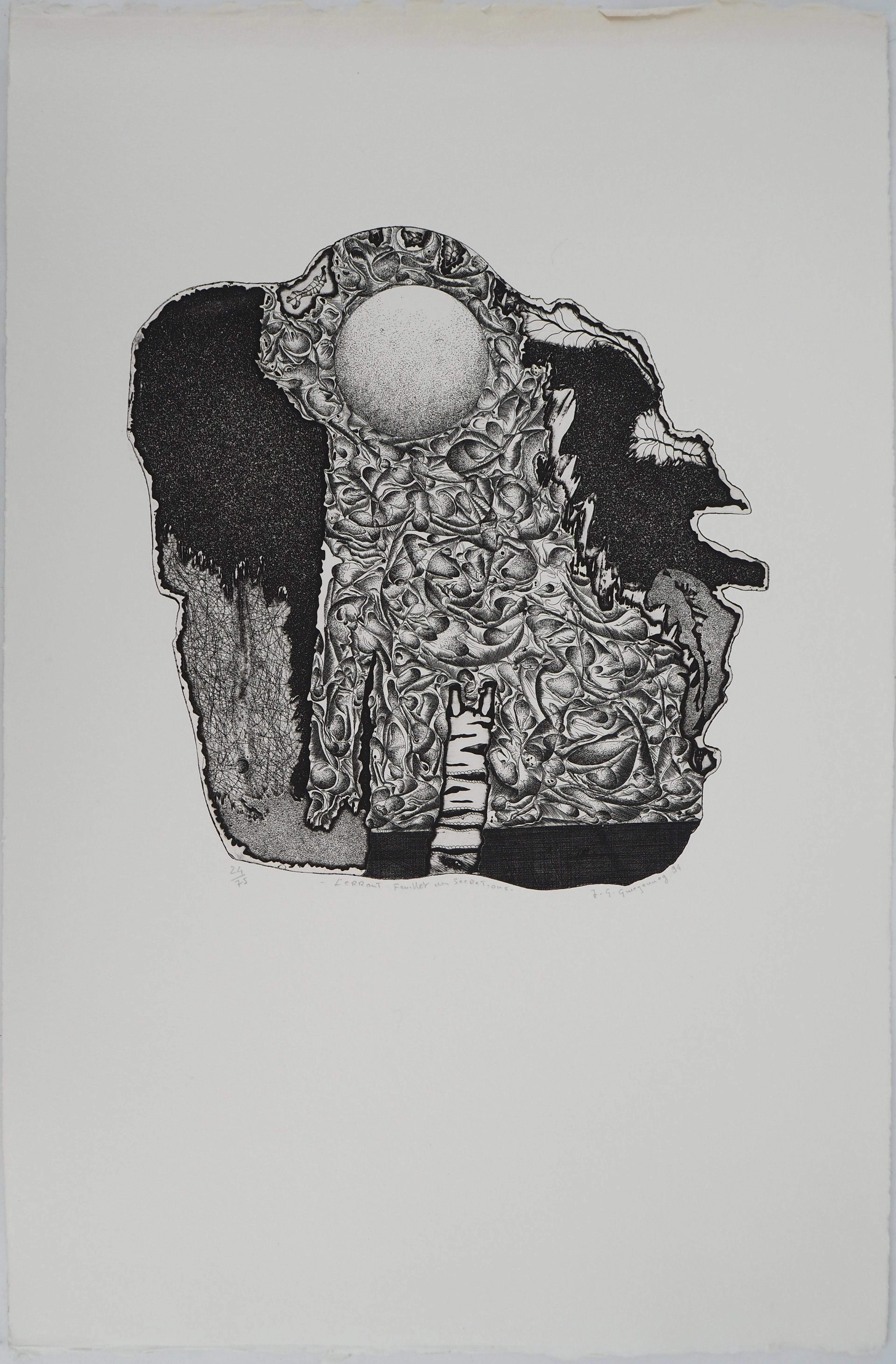 Jean-Gérard GWEZENNEG, L'errant : Feuillet aux sécrétions, 1994 -