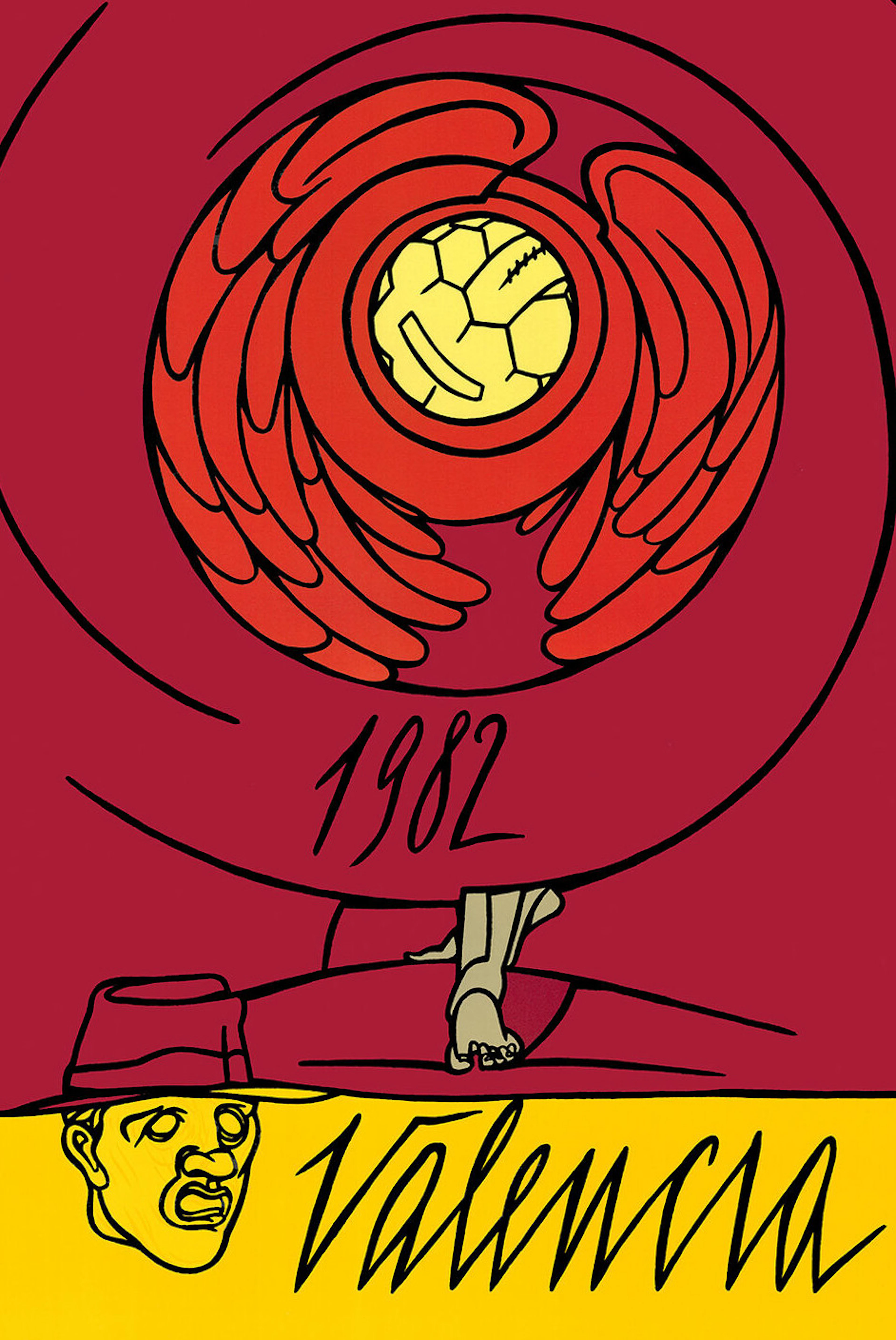 Valério ADAMI - coupe du monde, 1982 - Sérigraphie signée au crayon