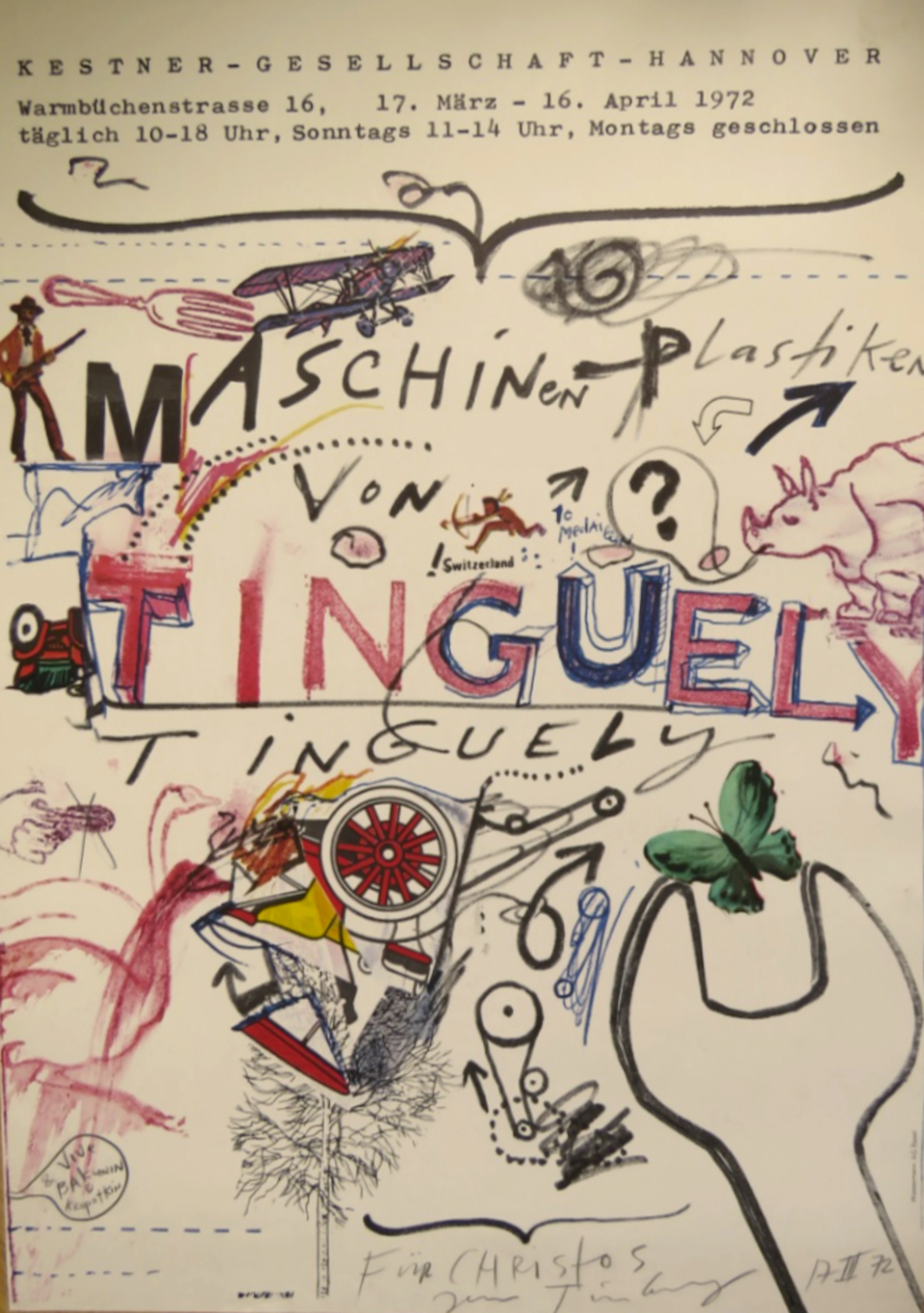 Jean TINGUELY - Maschinen - Plastiken, 1972 - Affiche originale signée