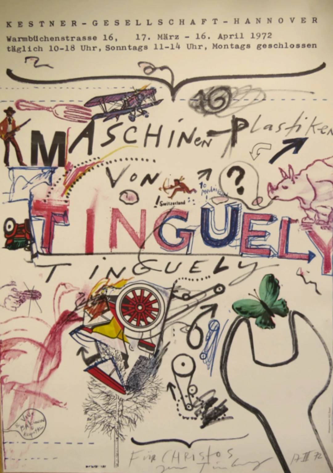 Jean TINGUELY - Maschinen - Plastiken, 1972 - Affiche originale signée