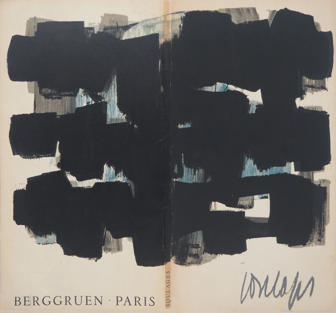 Pierre SOULAGES - Berggruen, 1957 - Lithographie signée, Mourlot