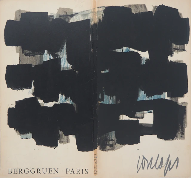 Pierre SOULAGES - Berggruen, 1957 - Lithographie signée, Mourlot