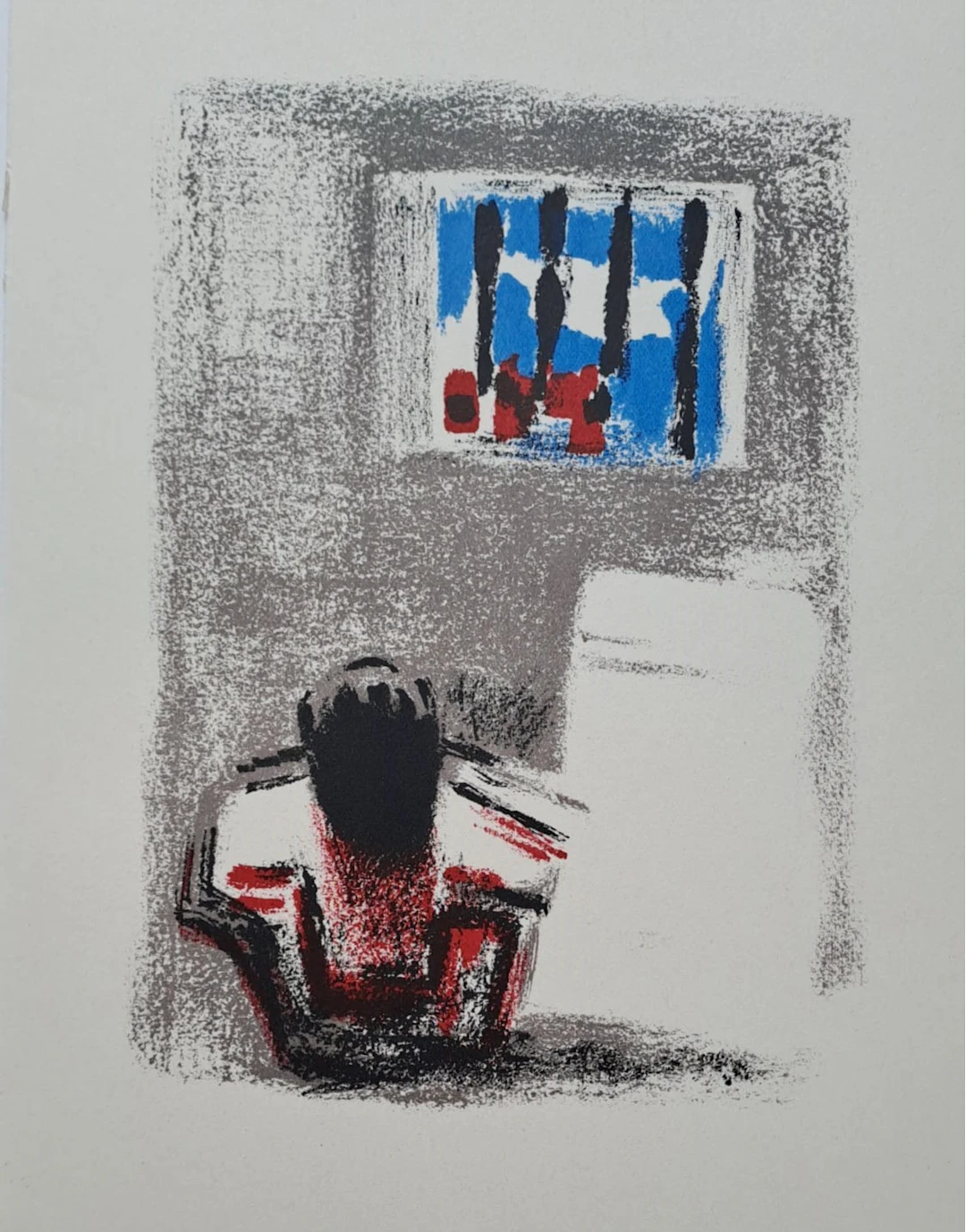 Alexandre Garbell - La cellule - Lithographie originale