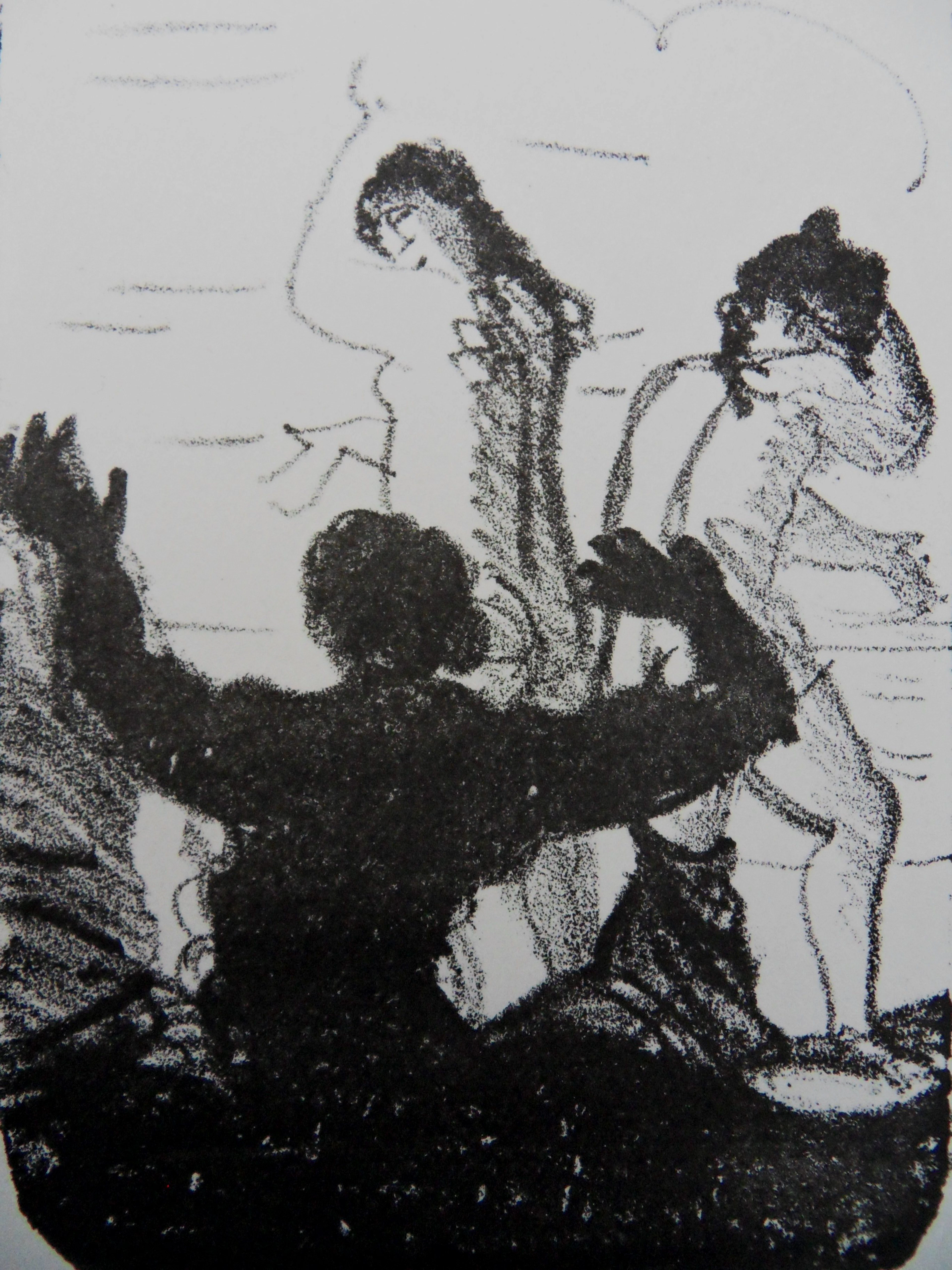 André DERAIN : Aux bains - Lithographie originale signée