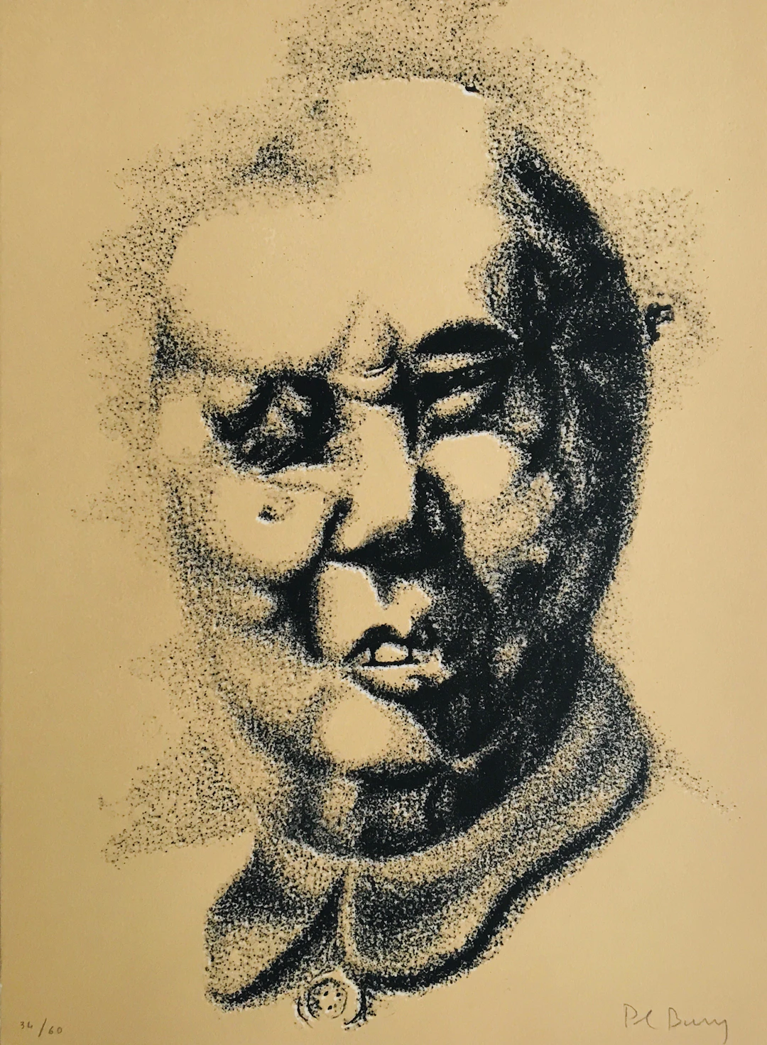 Pol BURY - Mao, 1976 - Lithographie originale signé au crayon