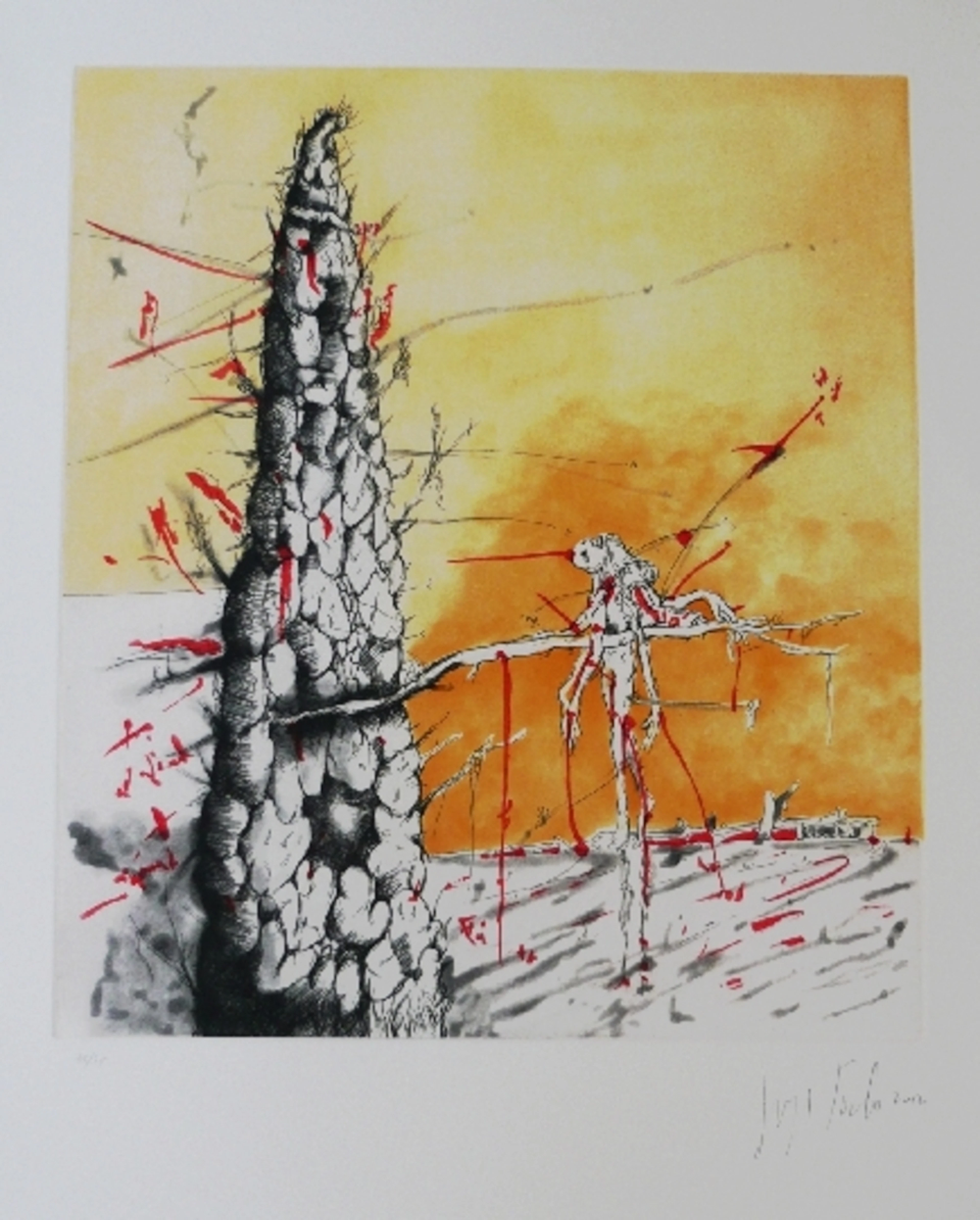 Jorge Tacla - Cuarto para dos, Eau-forte et aquatinte sur papier Guarro - 2002