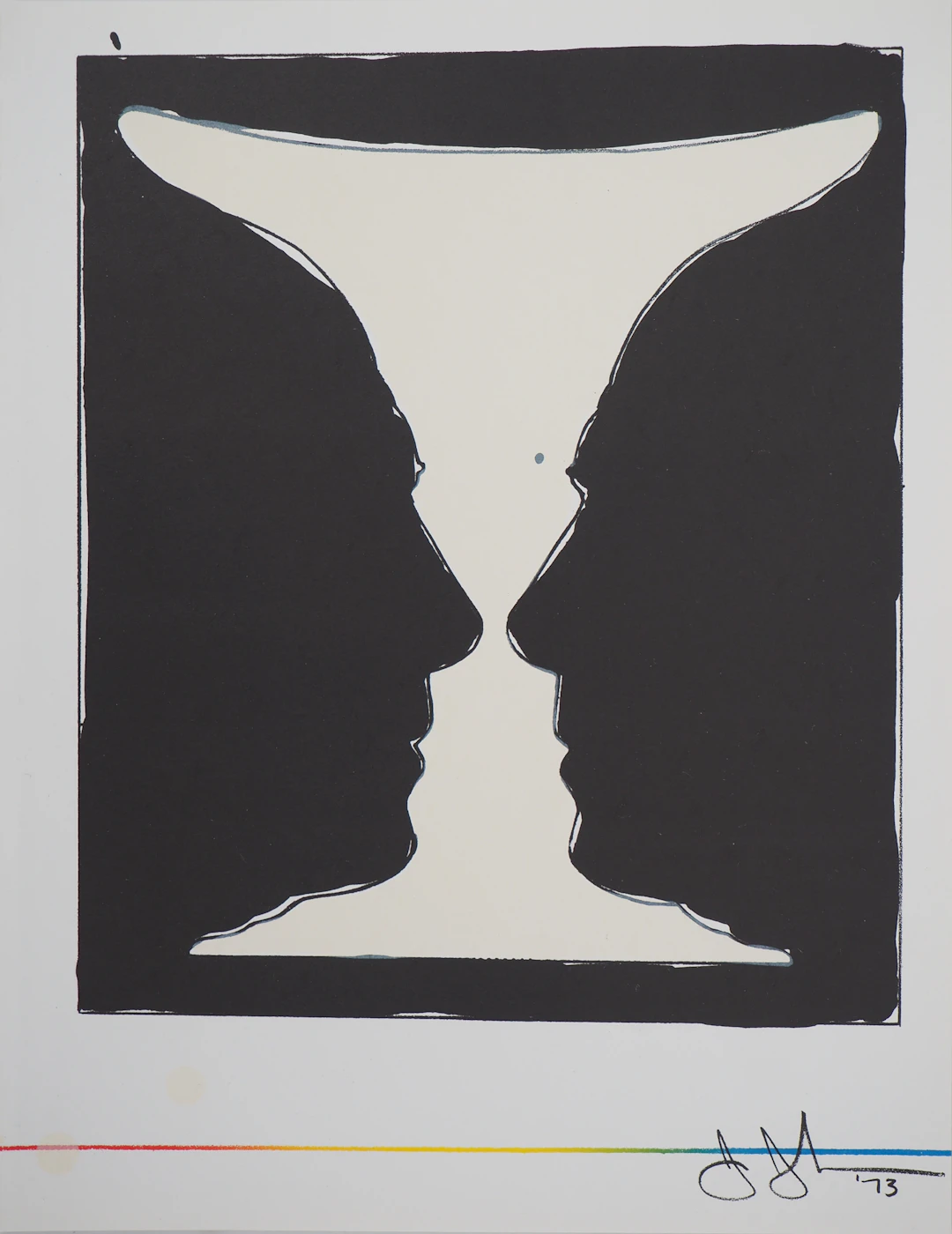 Jasper JOHNS : Coupe aux deux Picasso, 1973 - Lithographie originale signée