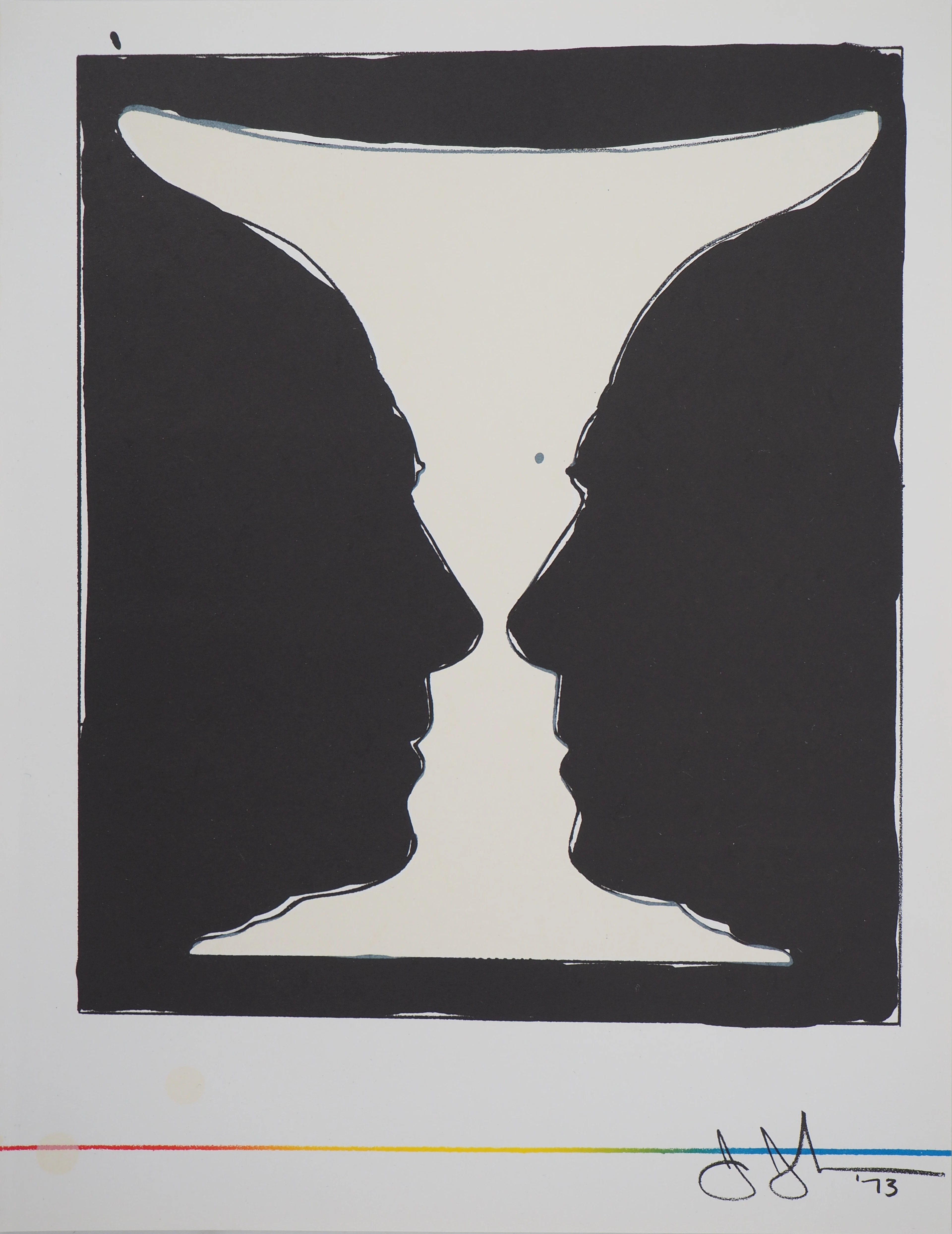 Jasper JOHNS : Coupe aux deux Picasso, 1973 - Lithographie originale signée