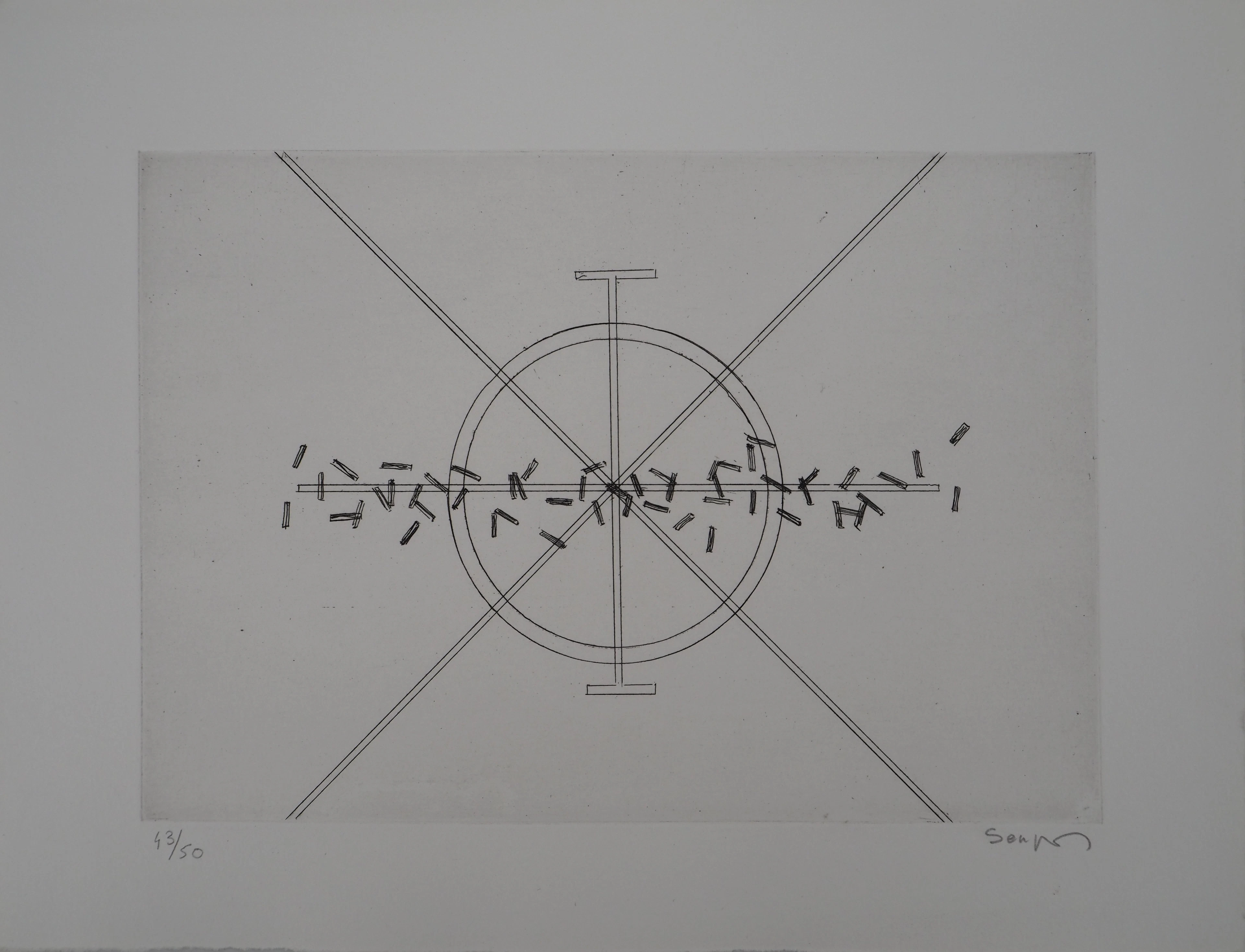 Michel SEUPHOR - Mythologie Imaginaire - Gravure originale, Signée