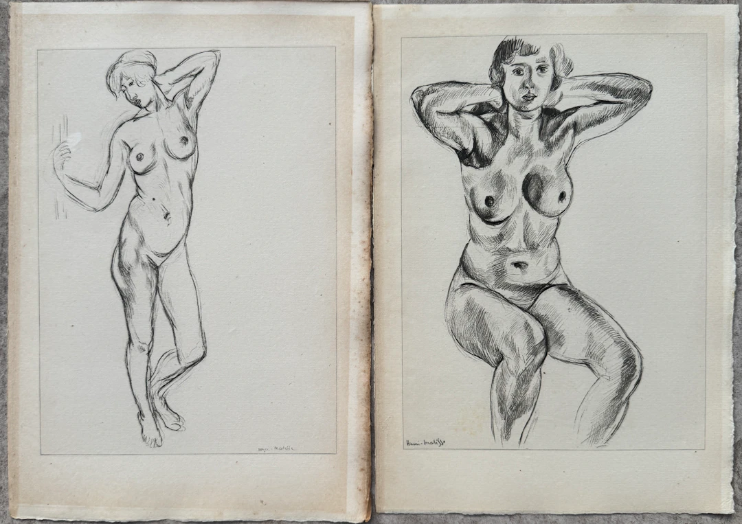 Henri Matisse - Nus féminins, 1920 - 4 lithographies signée planche