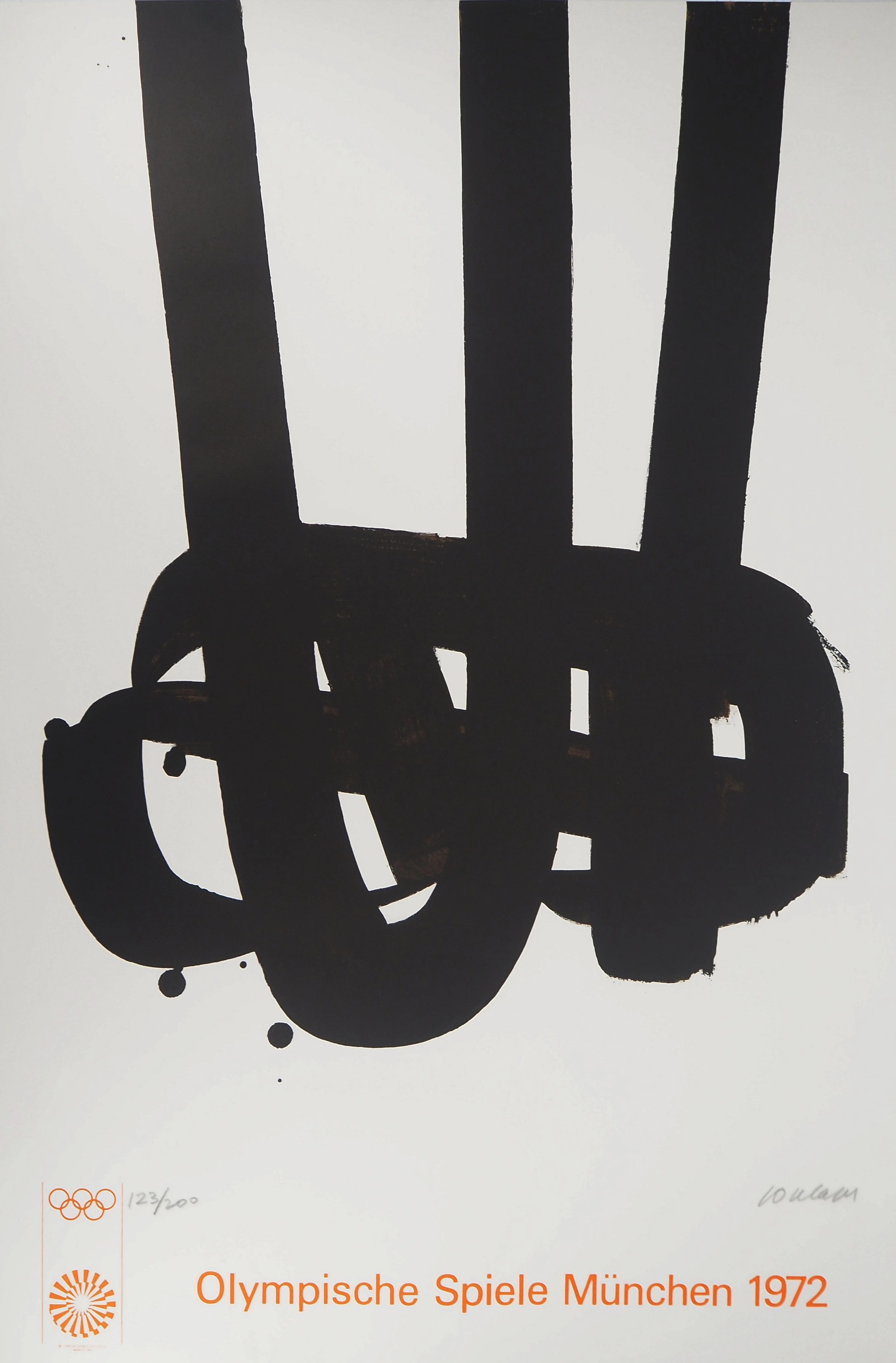 Pierre SOULAGES - Jeux Olympiques de Munich, 1972 - Lithographie signée