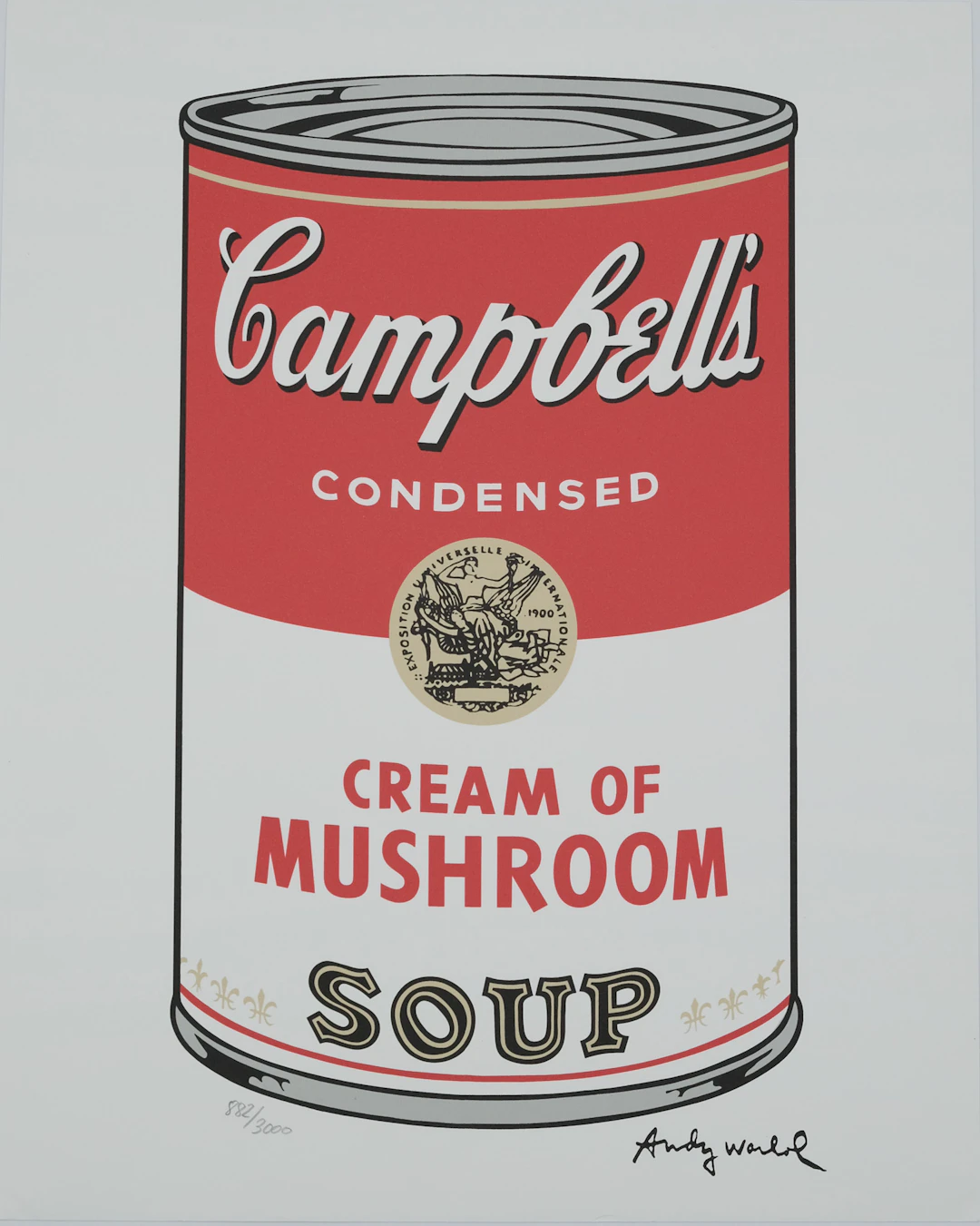 Andy WARHOL : Campbell’s Cream of Mushroom soup - Lithographie signée