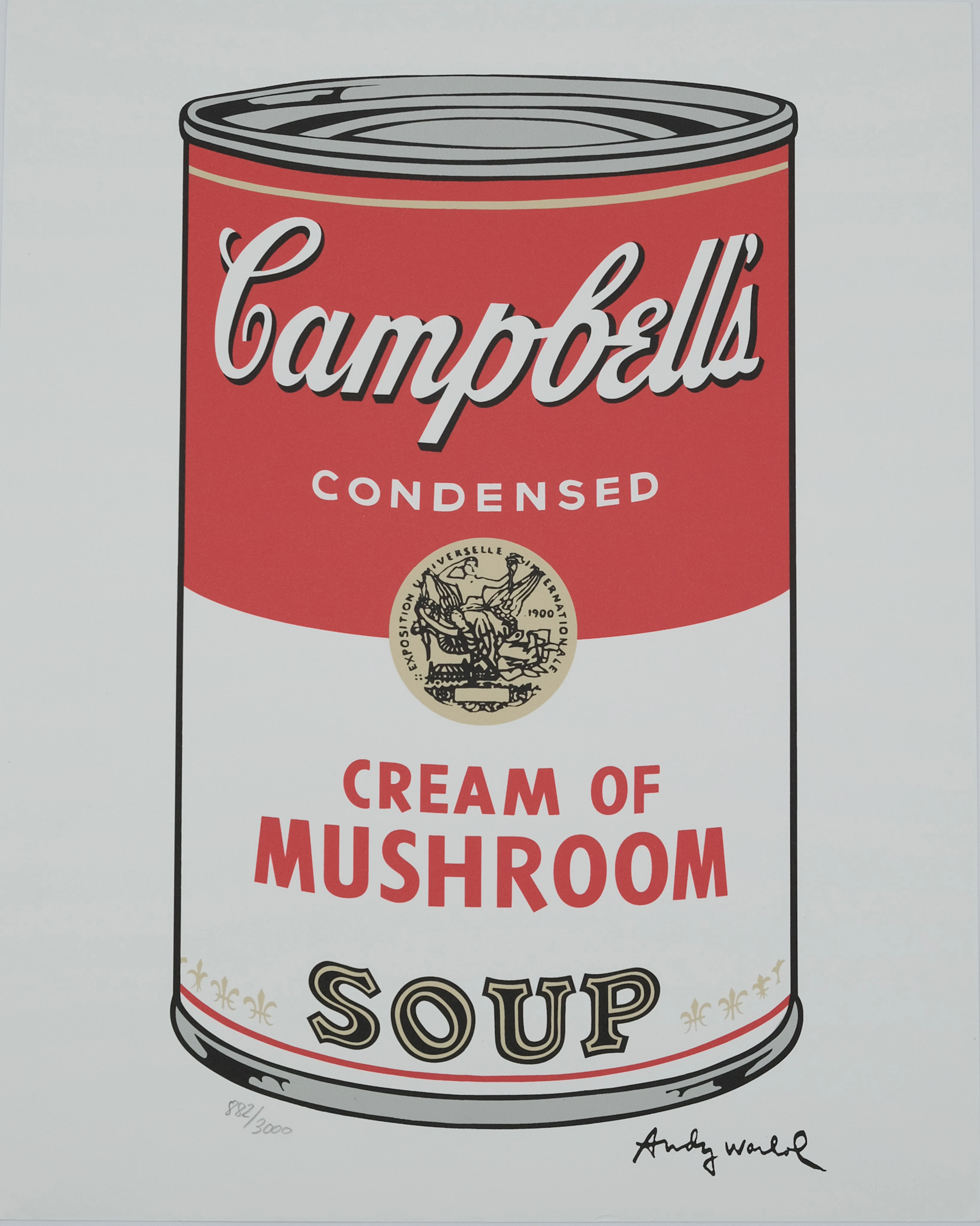 Andy WARHOL : Campbell’s Cream of Mushroom soup - Lithographie signée