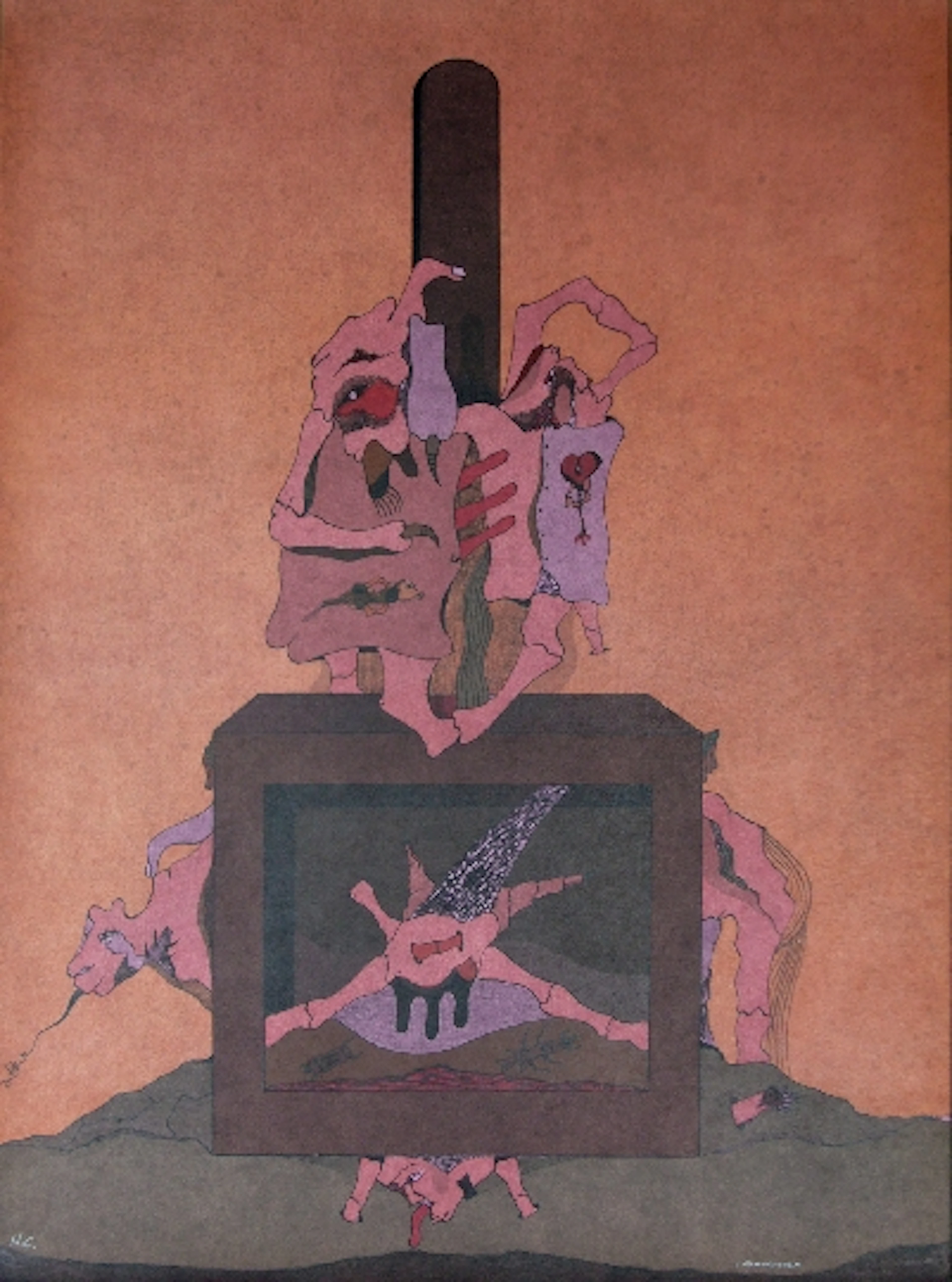 Jorge CAMACHO - Cenizas-7, 1974, Lithographie signée