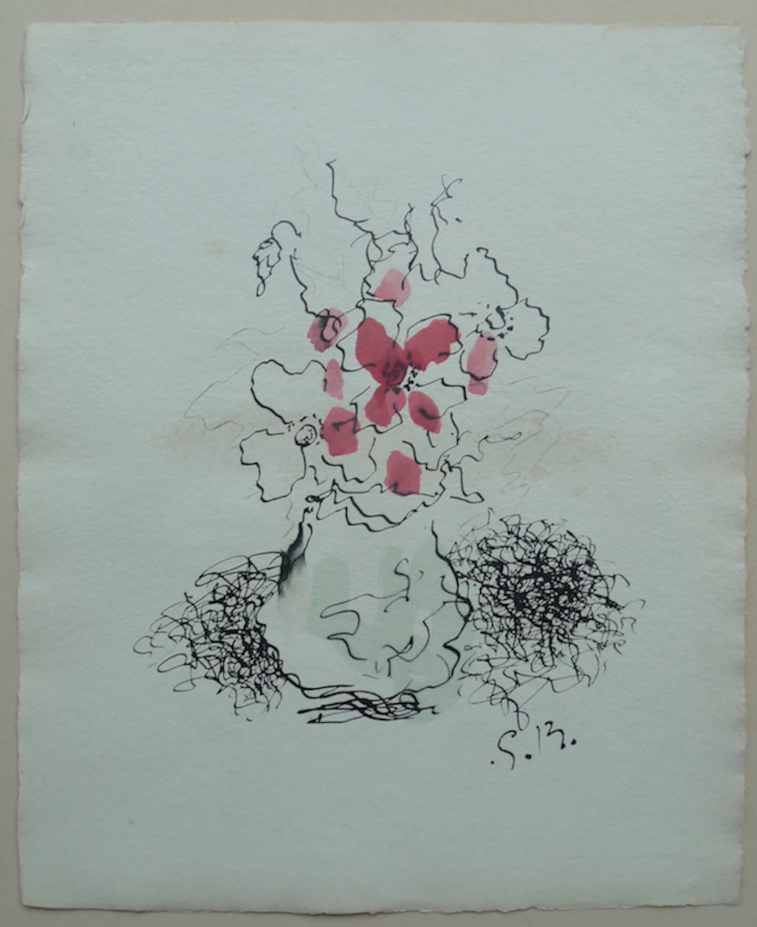 Georges BRAQUE : Le vase - Lithographie originale signée