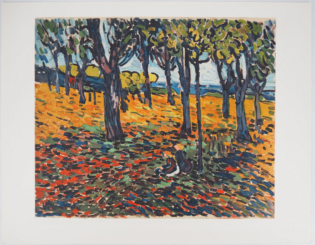 Maurice de VLAMINCK - La châtaigneraie à Chatou, 1906, Lithographie Mourlot