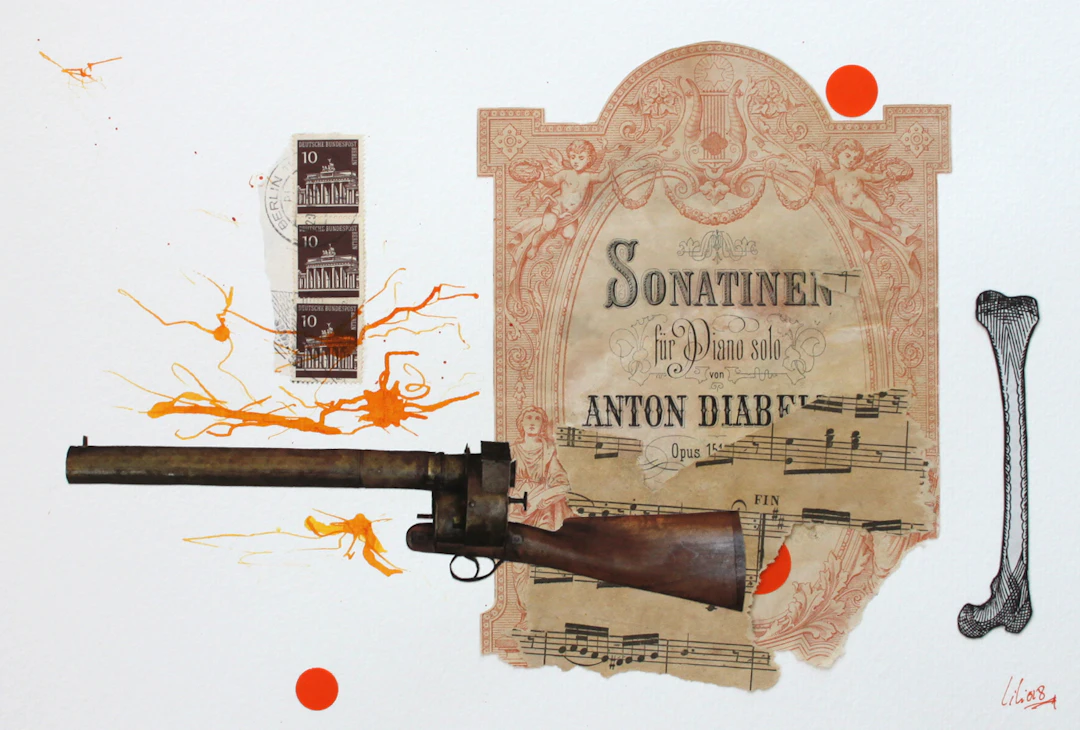 Christophe Stouvenel - No SeNsE (Orange), 2018 - Collage