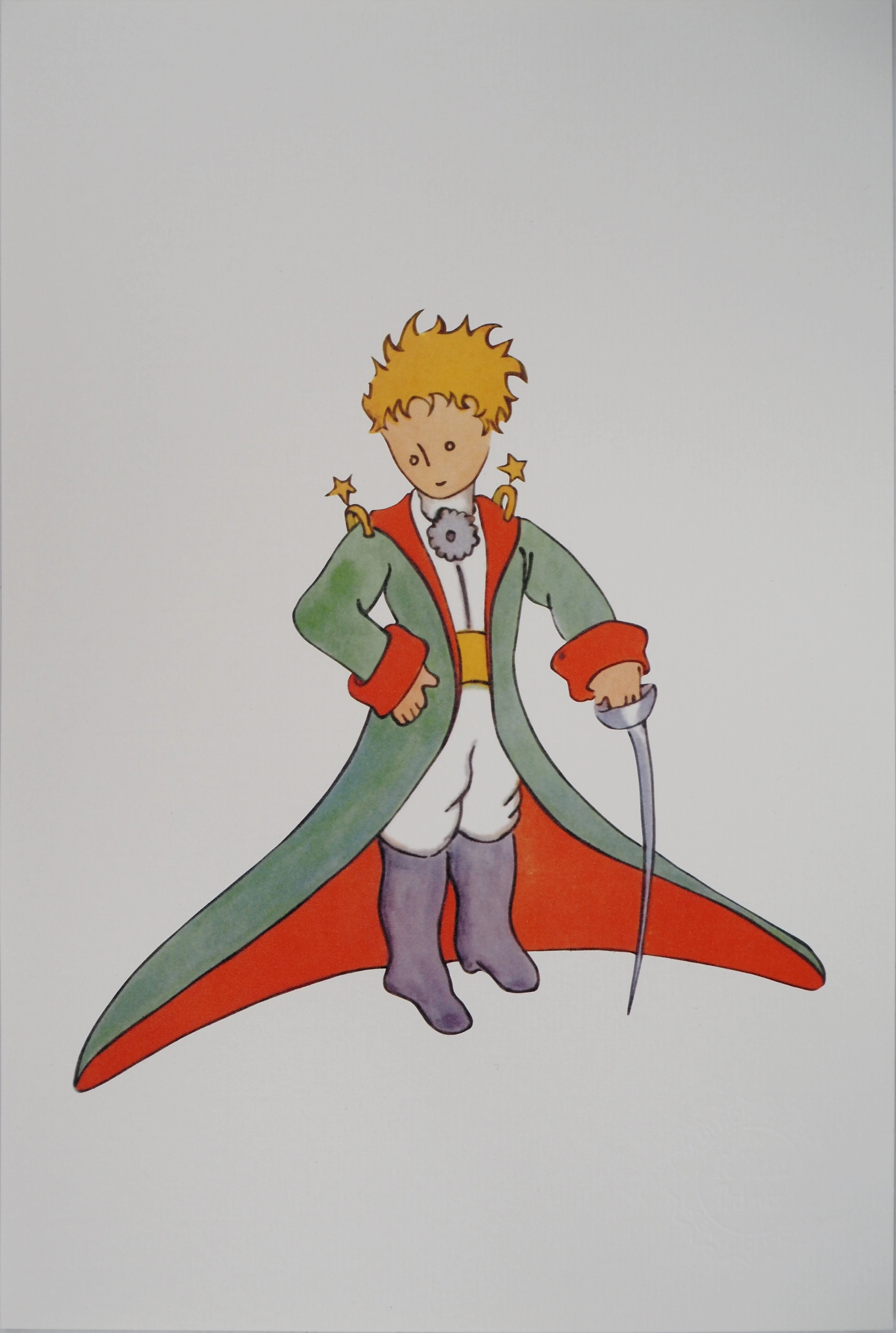 Antoine DE SAINT-EXUPERY : Le Petit Prince en costume - Lithographie