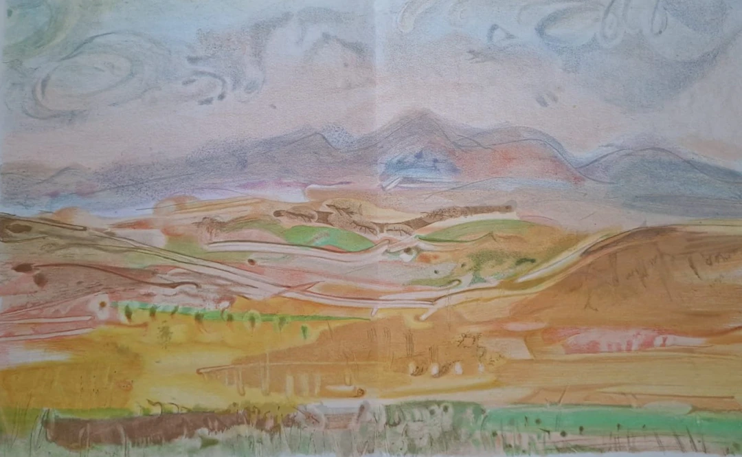 Jacques Birr - Paysage au petit matin - Lithographie originale