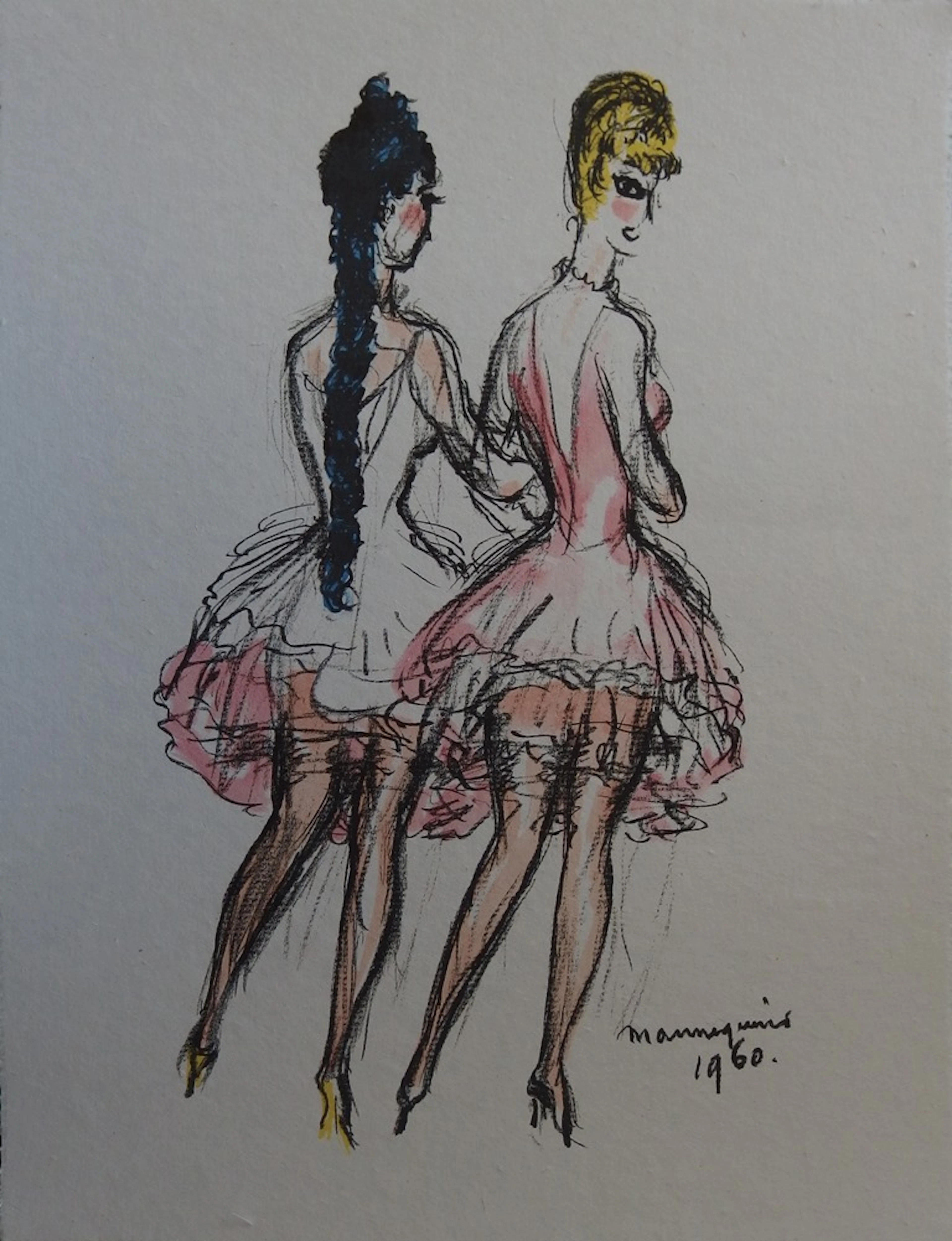 Kees VAN DONGEN - Les mannequins, 1962, Lithographie originale