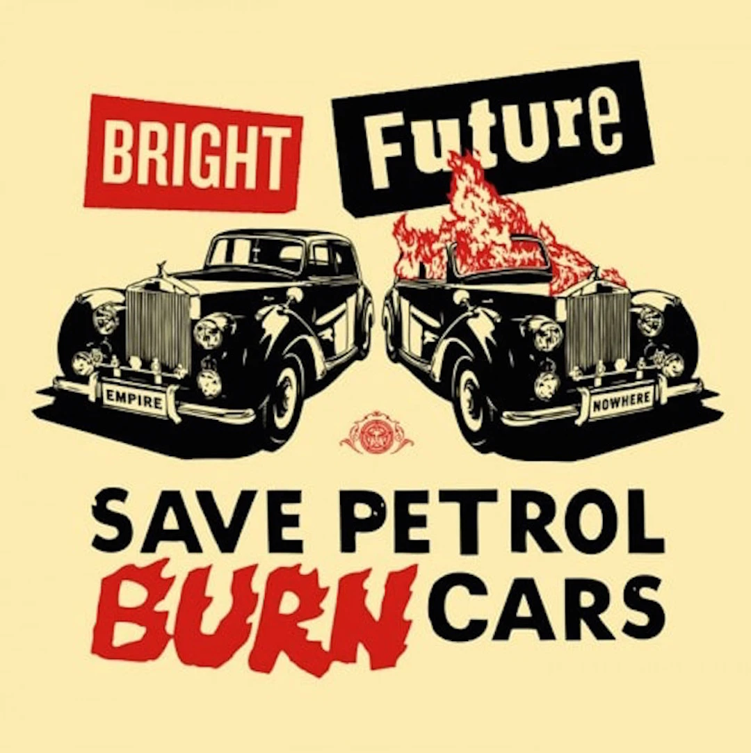 Shepard FAIREY (Obey) & Jamie Reid - Bright Future (rouge, noir)