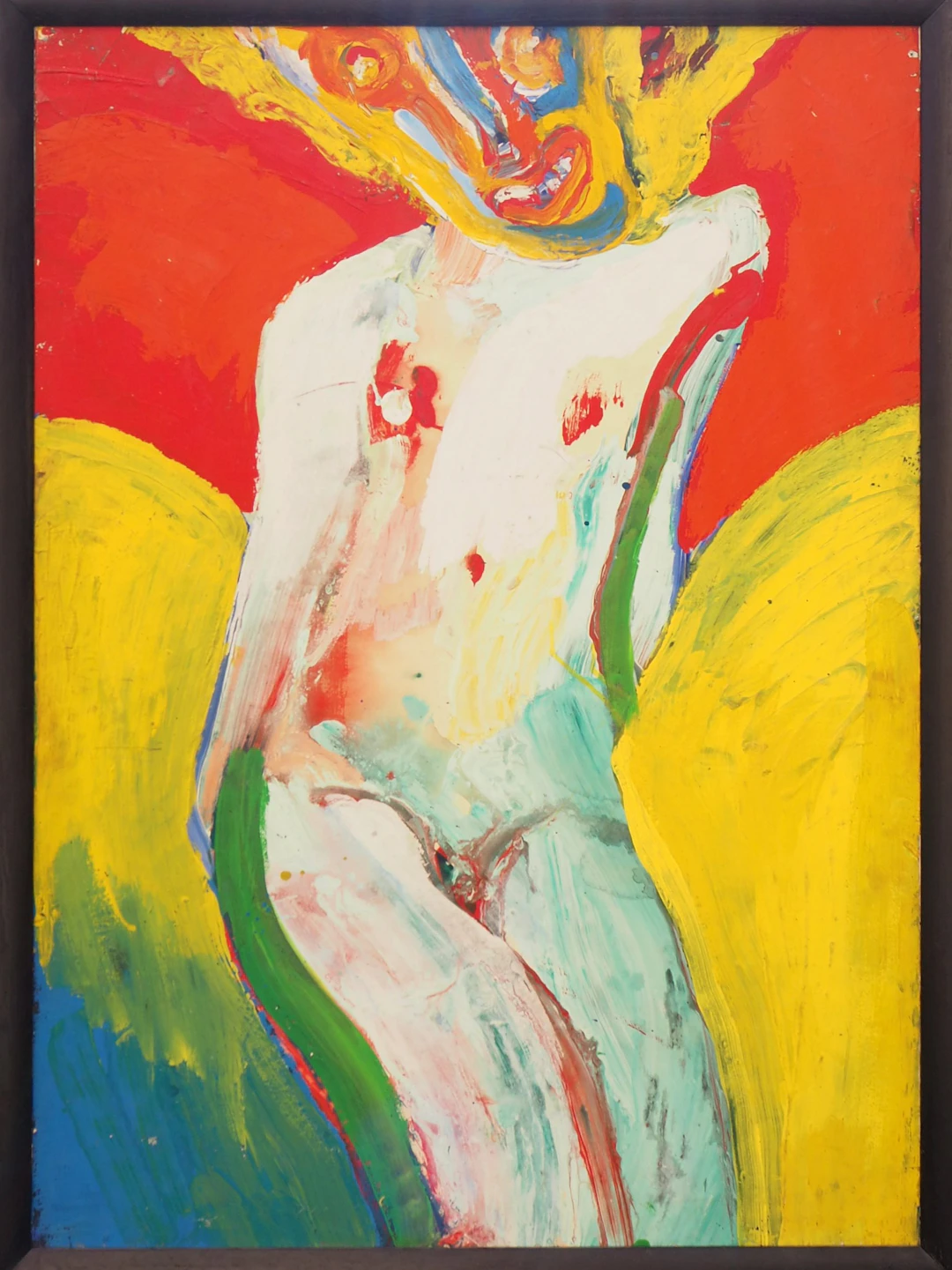 Bengt LINDSTRÖM - Jeune fille joyeuse - Huile sur papier