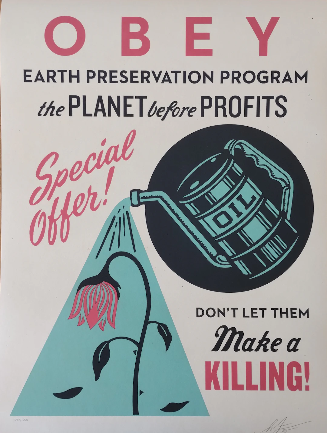 Shepard Fairey (Obey Giant) -Earth Preservation 2025 - Sérigraphie