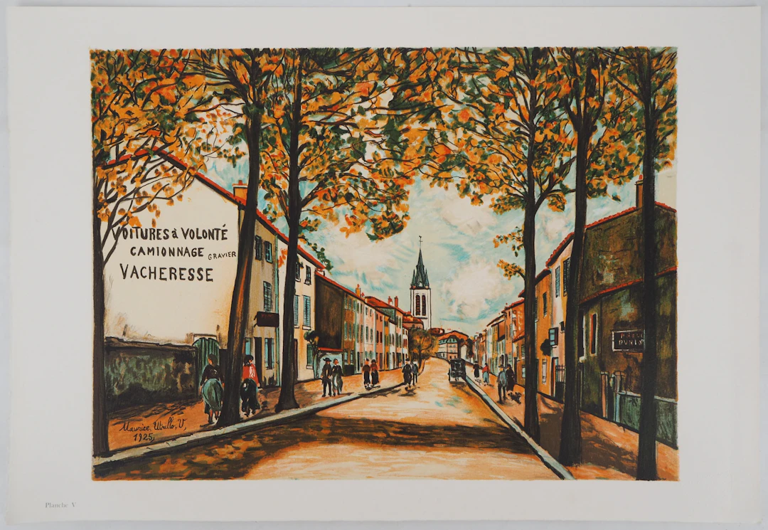 Maurice UTRILLO (d’après) : La Vacheresse, route National à Anse (Rhône)