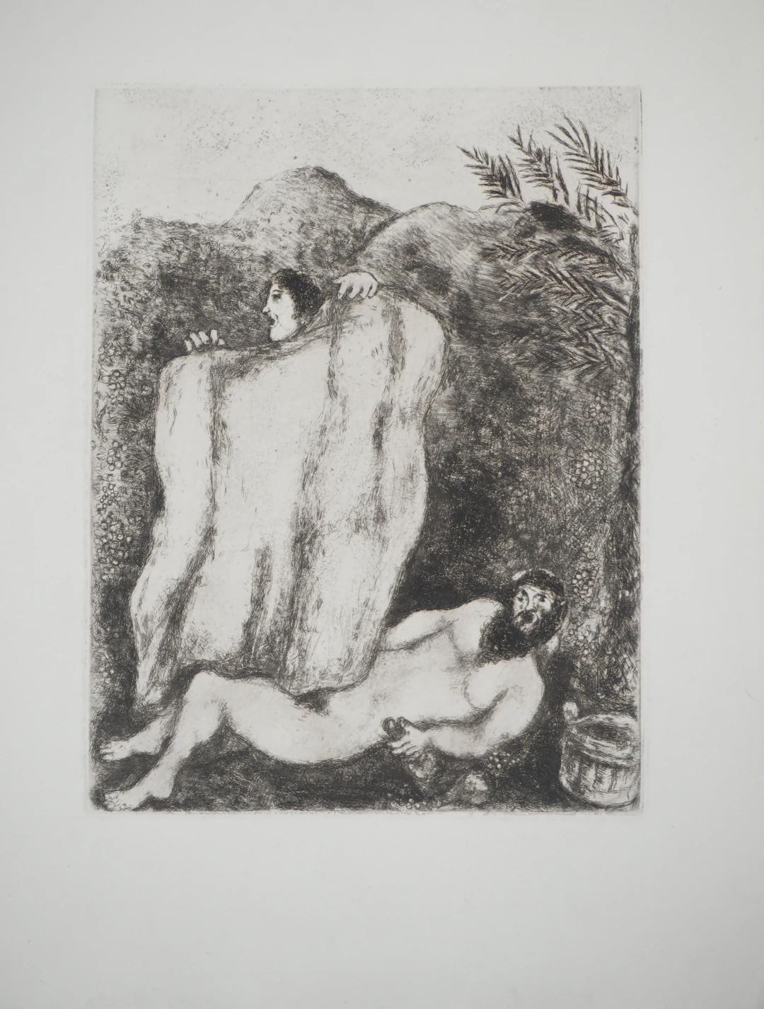 Marc CHAGALL : Le manteau de Noé, Gravure originale