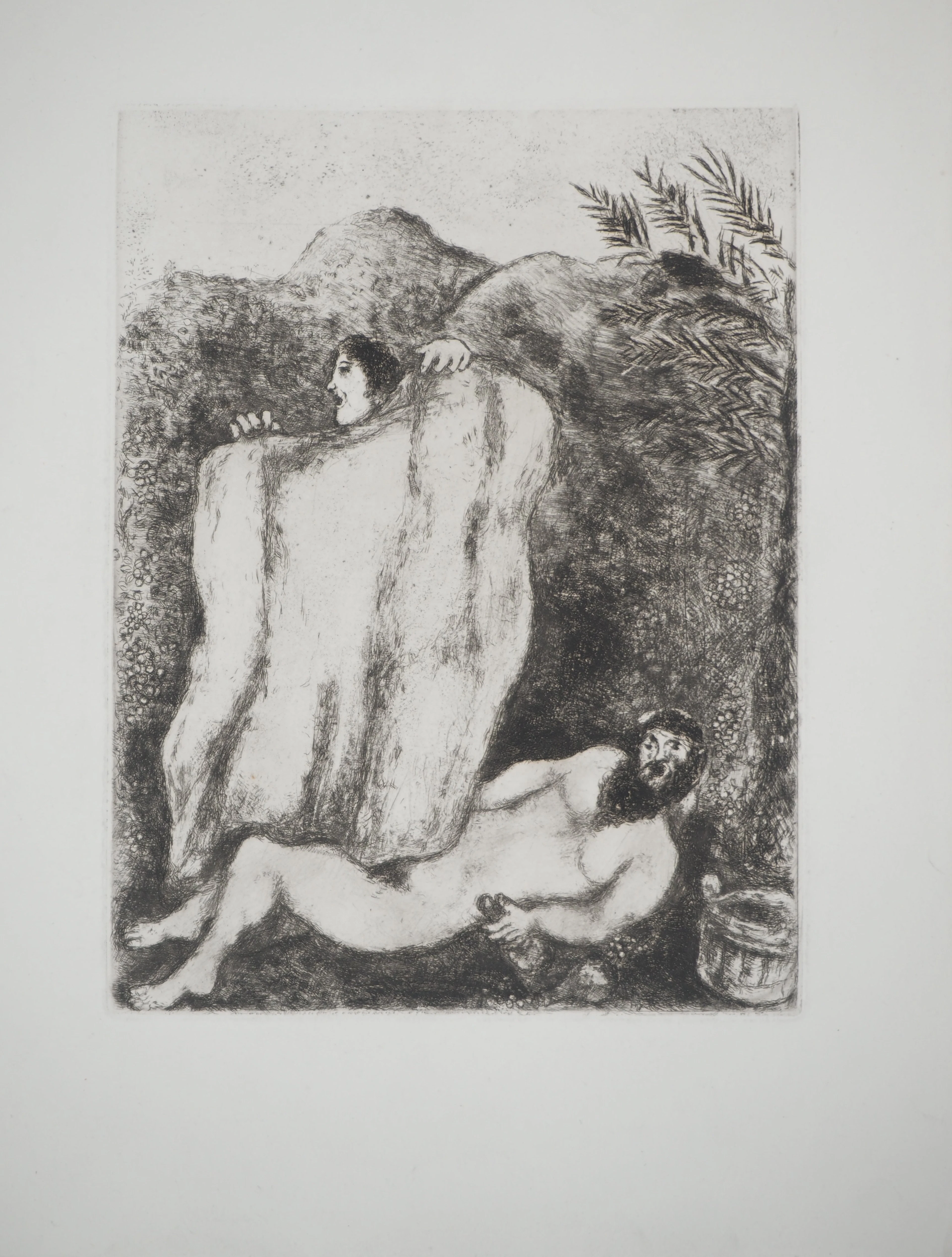Marc CHAGALL : Le manteau de Noé, Gravure originale